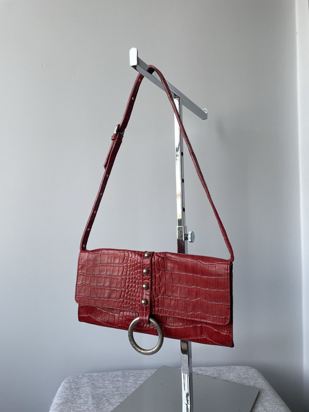 Dolce & Gabbana Dolce&Gabbana Vintage Y2k Red Leather Hand Bag Luxury Size ONE SIZE - 2 Thumbnail