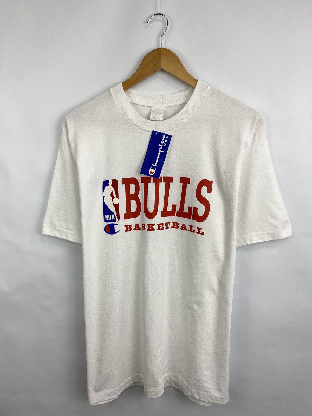 Champion 🇺🇸 Vintage 90s Chicago Bulls Champion Rare Retro T-Shirt Size US L / EU 52-54 / 3 - 3 Thumbnail