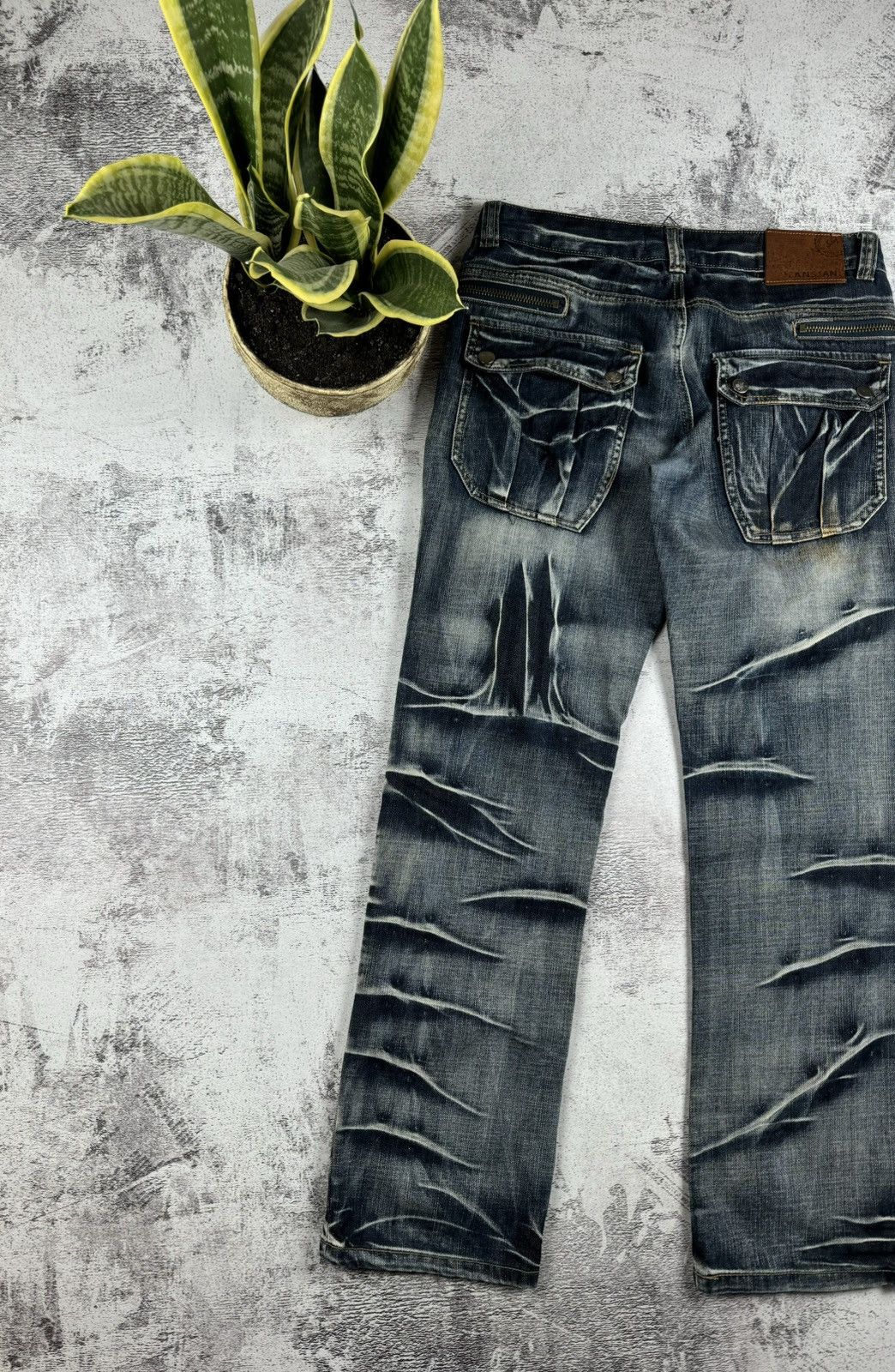 Japanese Brand Vintage Faded Distressed Y2K Rap Jeansia Jeans Pants Bottoms Size US 32 / EU 48 - 2 Thumbnail