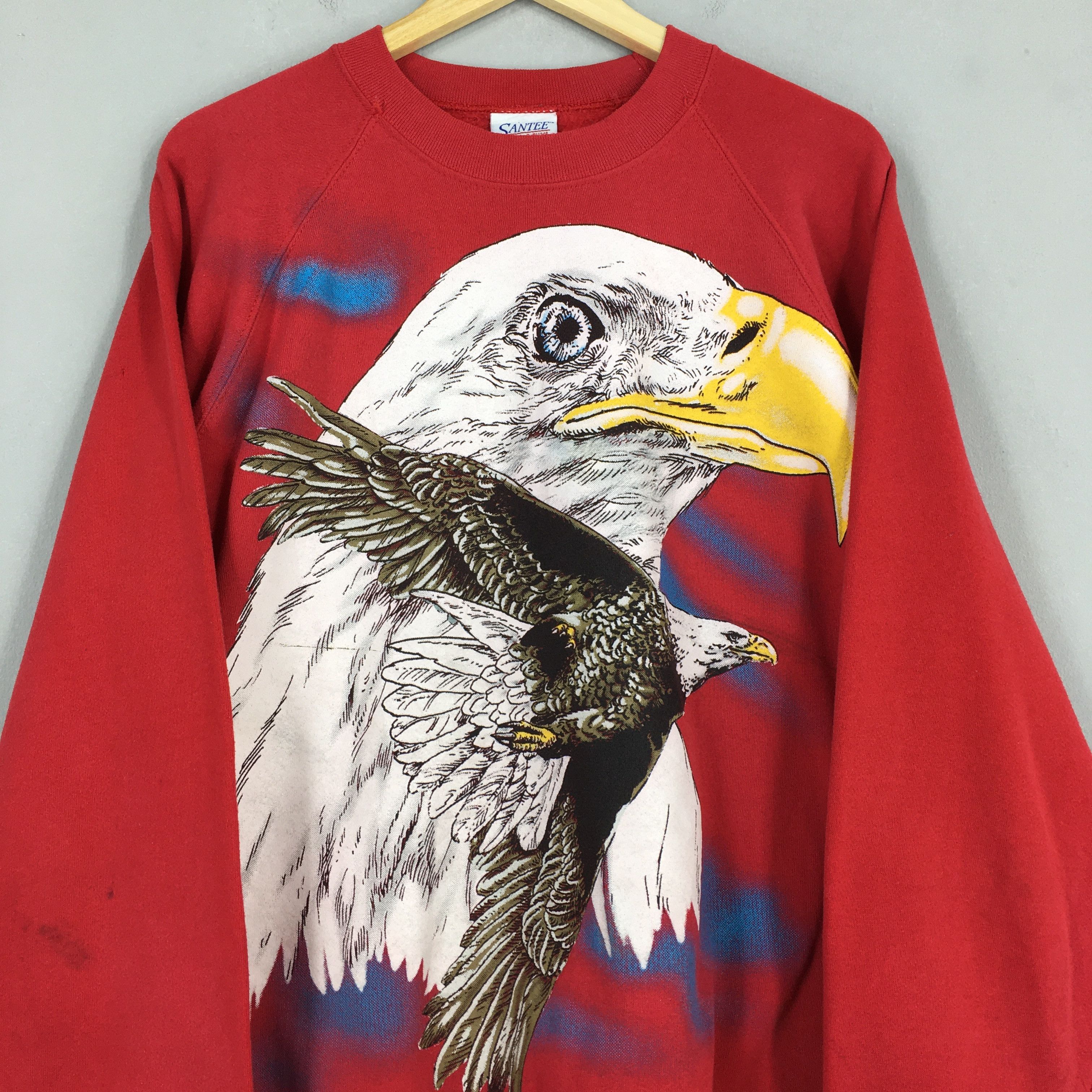 Vintage Vintage Eagles Animal Red Sweatshirt XLarge Size US XL / EU 56 / 4 - 2 Thumbnail