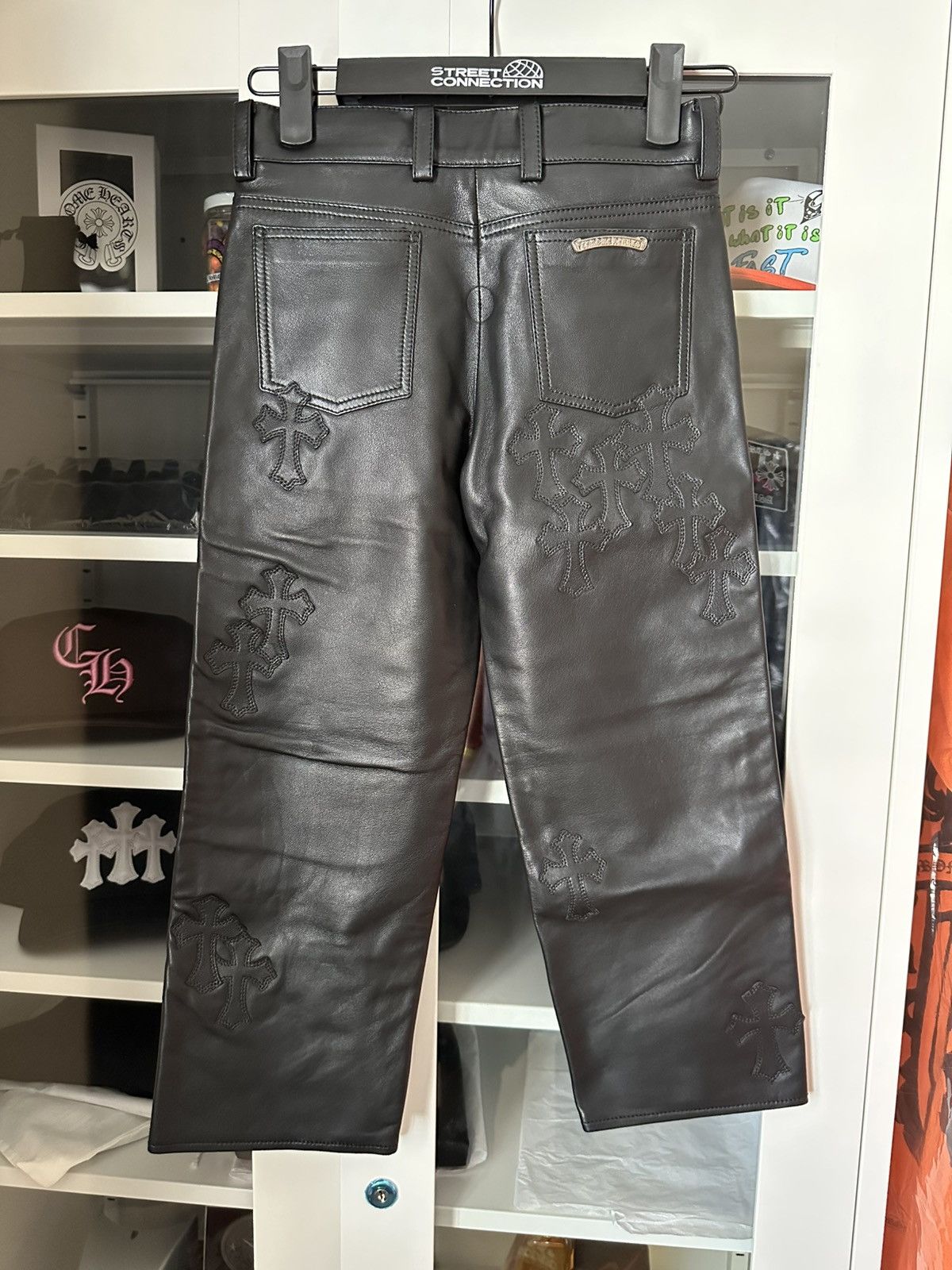 Chrome Hearts CHROME HEARTS KIDS YOUTH LEATHER FLEURKNEE CROSS PATCH PANT Size US 26 / EU 42 - 11 Thumbnail
