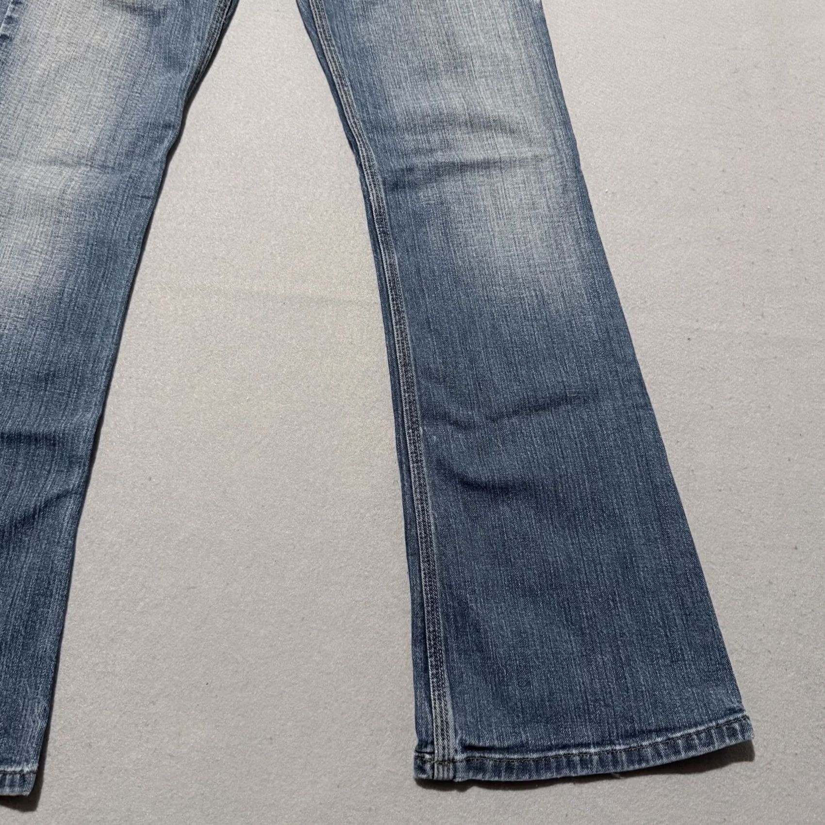 Denime Matix Jeans Women Blue Denim Low Rise Wide Leg Zip Fly - 9 Size 24" / US 00 / IT 34 - 5 Thumbnail