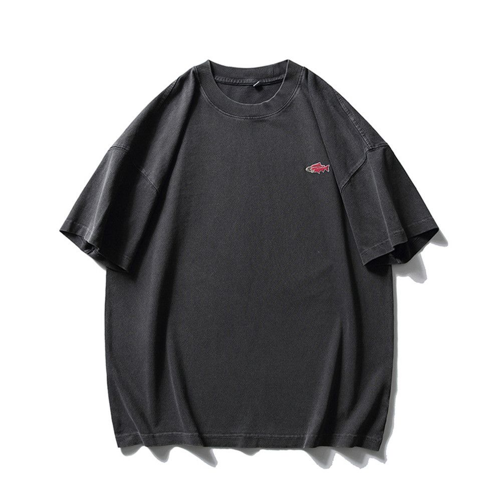 Japanese Brand × Vintage Men's washed distressed hip-hop trendy fish print T-shirt Size US M / EU 48-50 / 2 - 2 Thumbnail