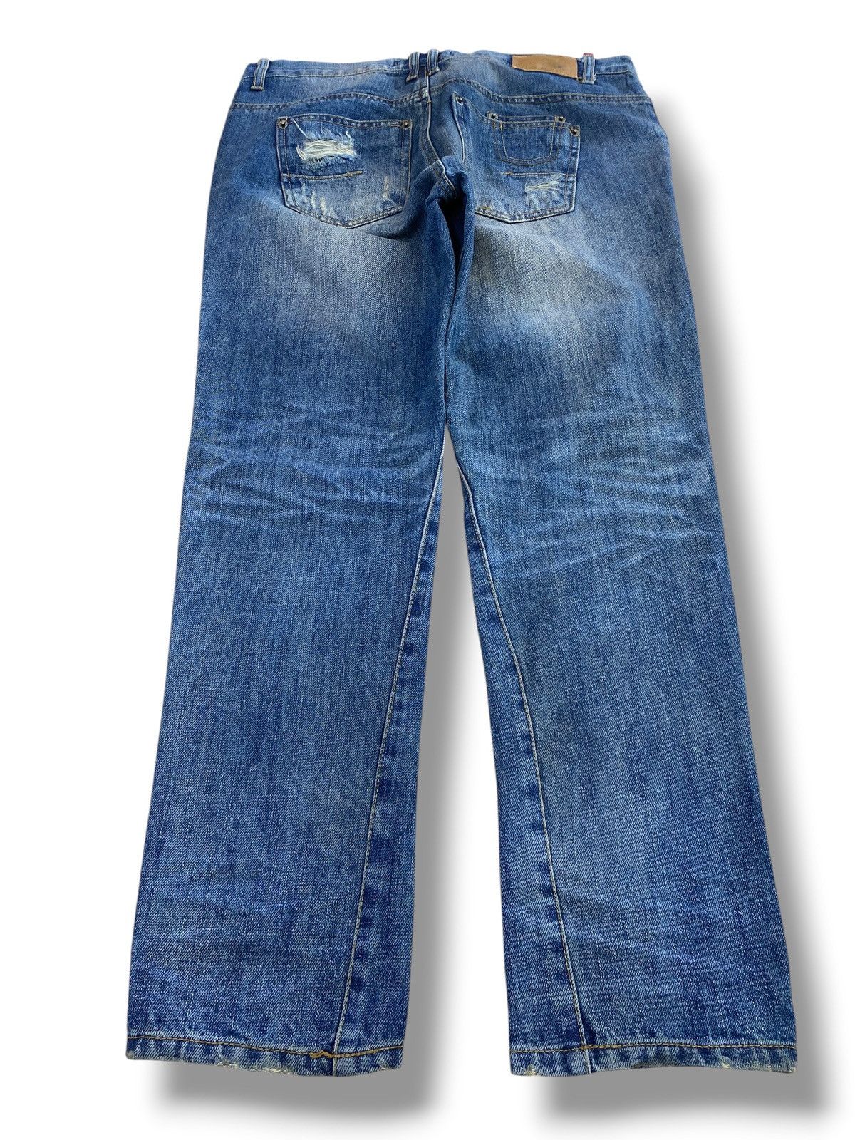 Antigua Antigua Brand Distressed Faded Style Straight Cut Jeans Size US 32 / EU 48 - 3 Thumbnail