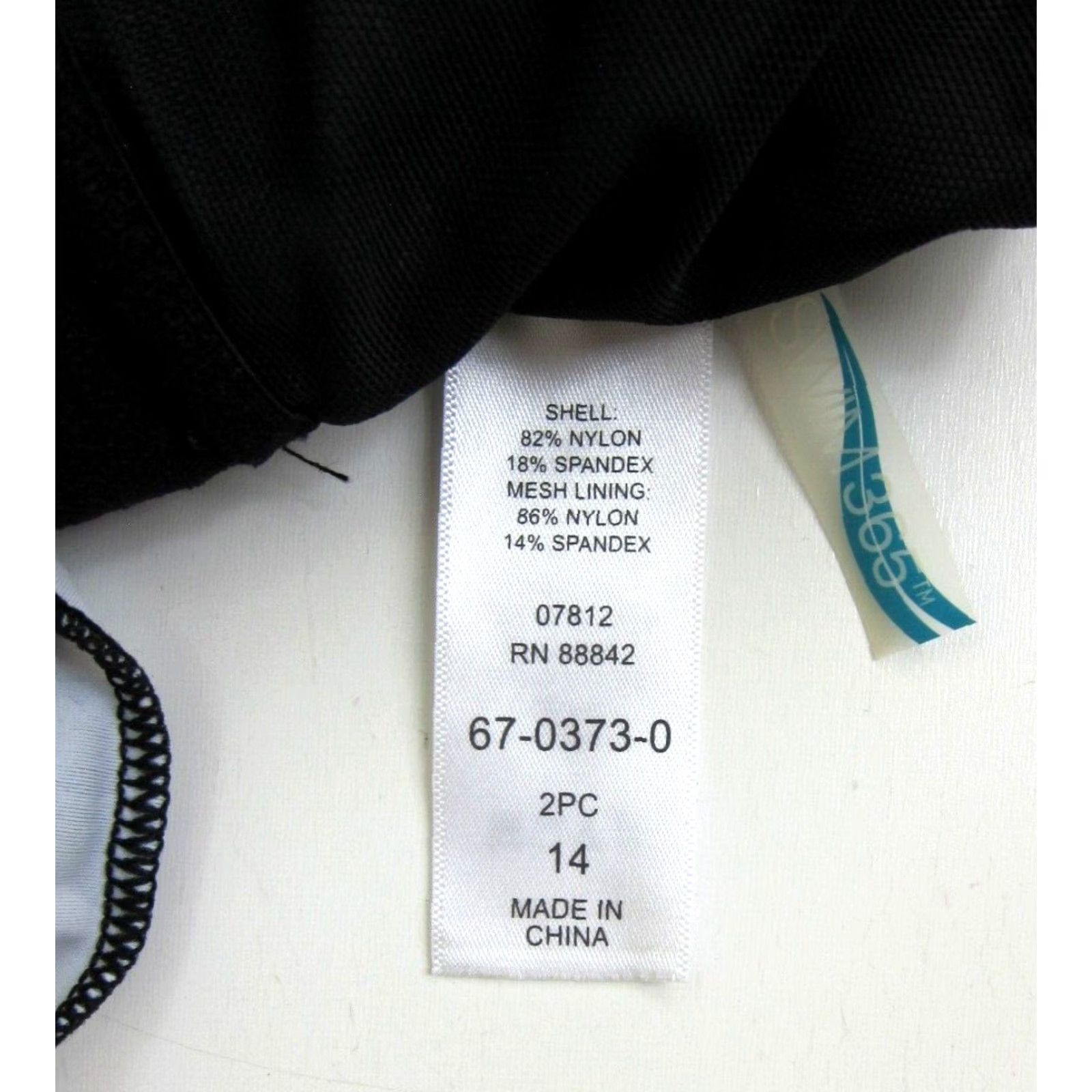 Vintage Swim 365 Black White Abstract Zebra Built In Bra Tankini Swim Top Women 14 Size XL / US 12-14 / IT 48-50 - 4 Thumbnail