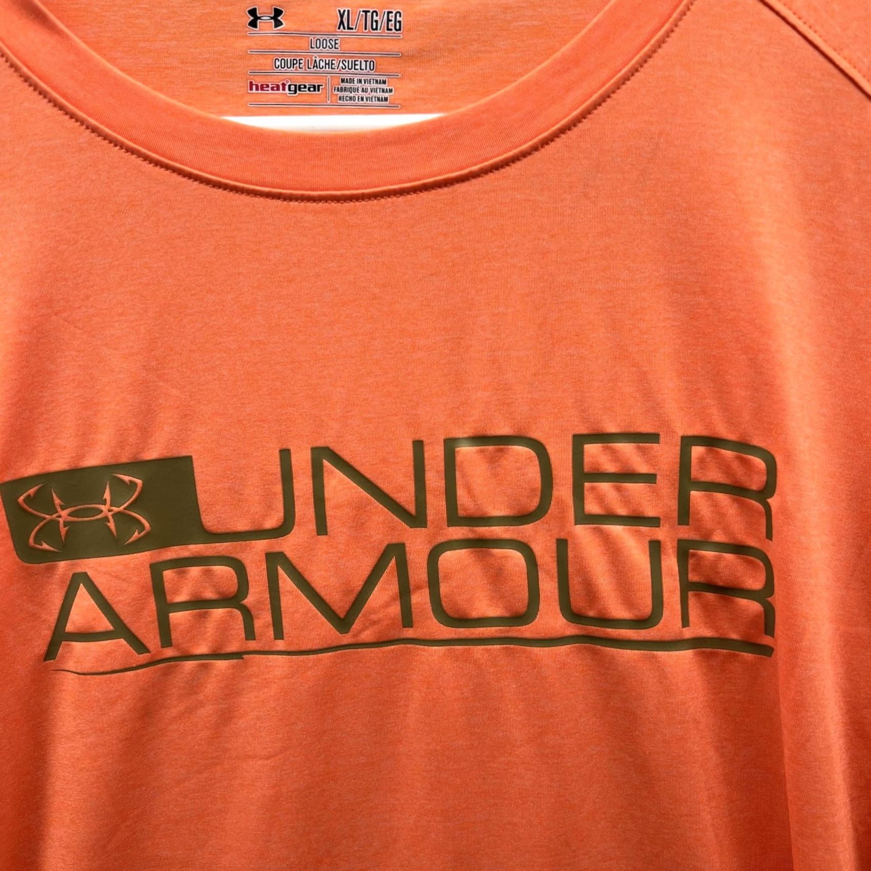 Under Armour Under Armour Shirt Men XL Orange Loose HeatGear Crewneck Tee Long Sleeve Size US XL / EU 56 / 4 - 4 Thumbnail