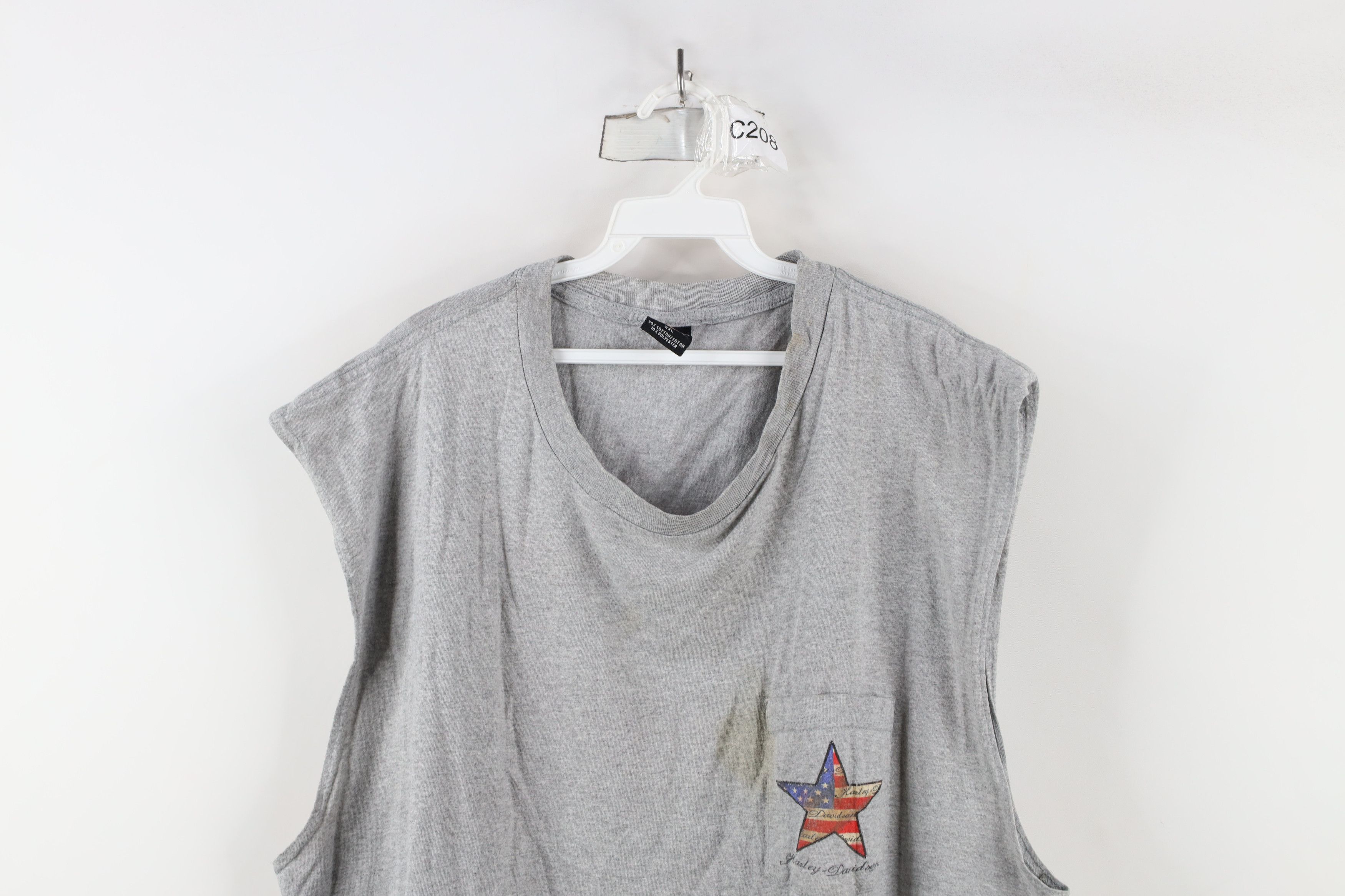 Harley Davidson × Vintage Vintage Y2K 2001 Harley Davidson Tank Top T-Shirt Gray USA Size US XXL / EU 58 / 5 - 2 Thumbnail