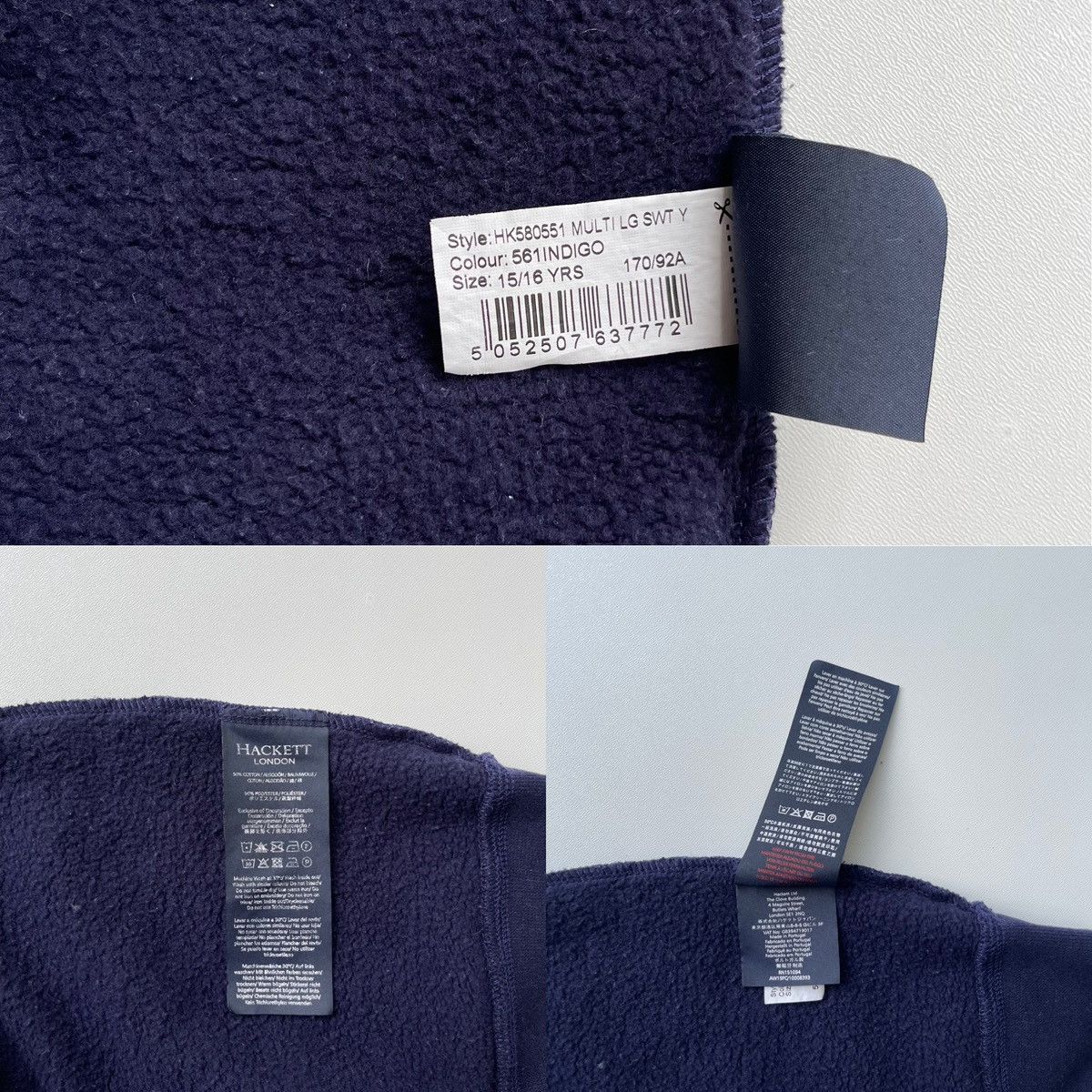 Hackett Hackett London Multi Logo Sweatshirt Navy Size US S / EU 44-46 / 1 - 8 Thumbnail