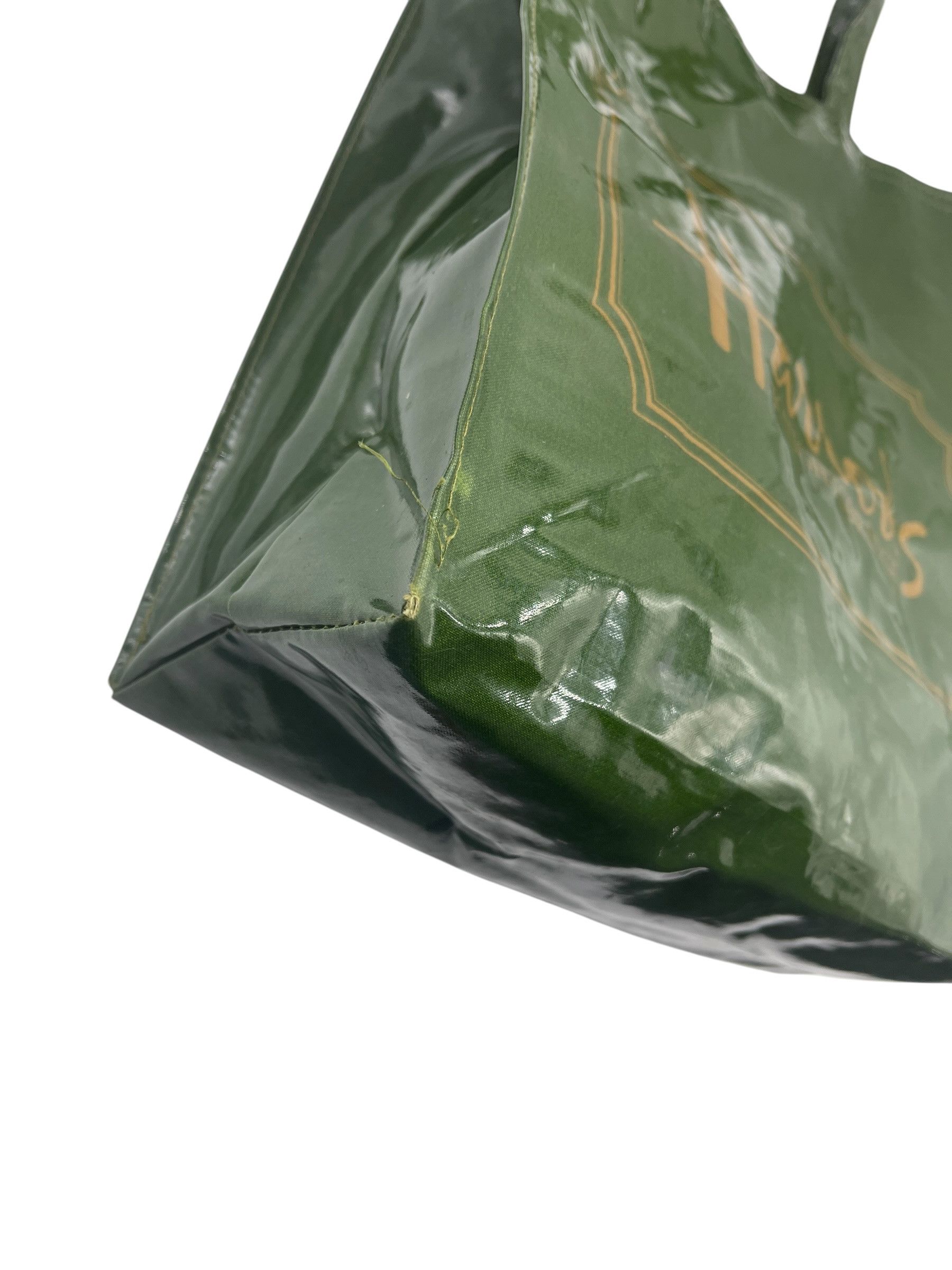 Harrods Vintage Harrods Knightsbridge Green PVC Vinyl Shopper Tote Size ONE SIZE - 8 Thumbnail