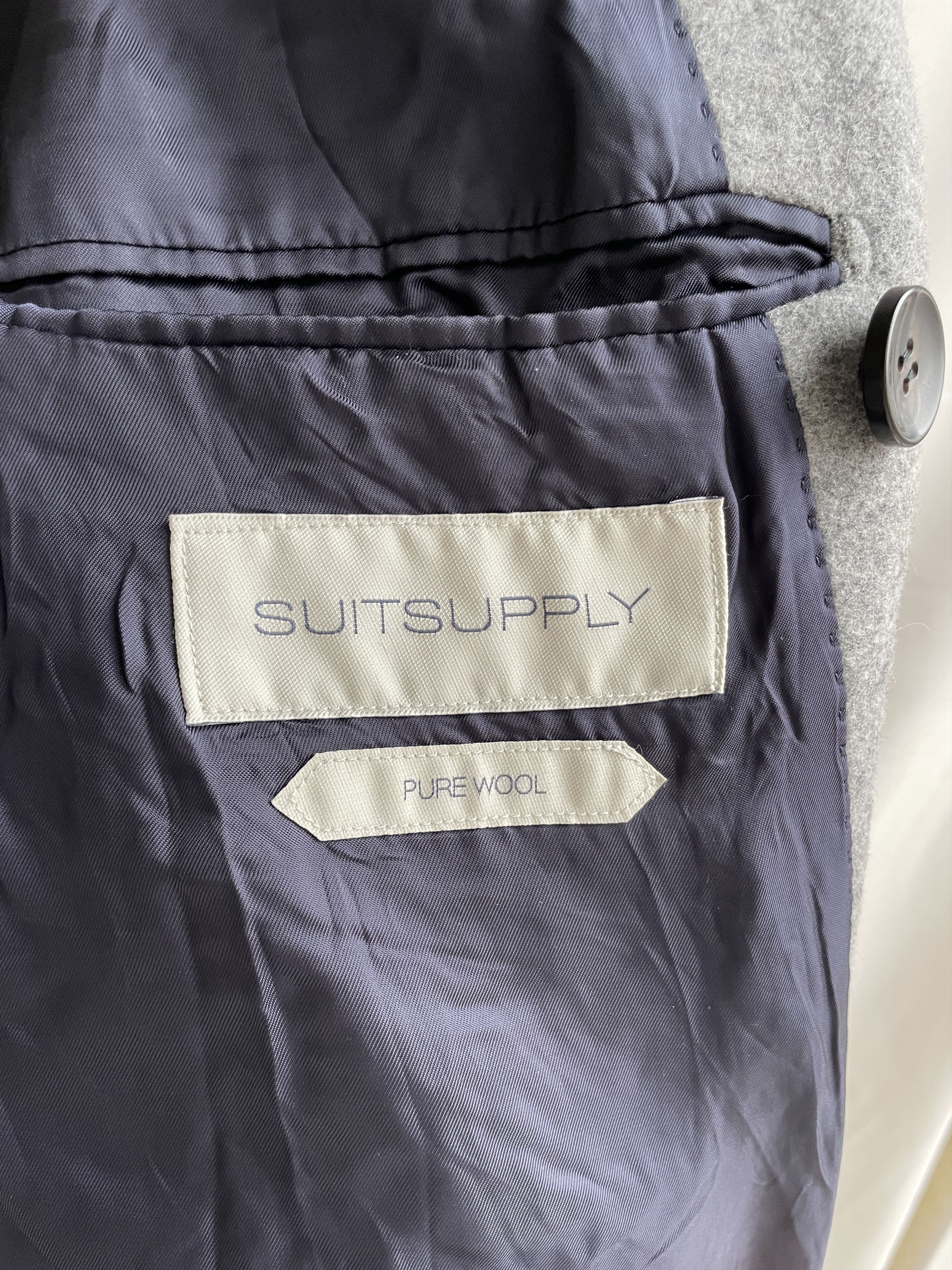 Suitsupply Suitsupply Phoenix Double Breasted Wool Pea Coat Size US XL / EU 56 / 4 - 7 Thumbnail