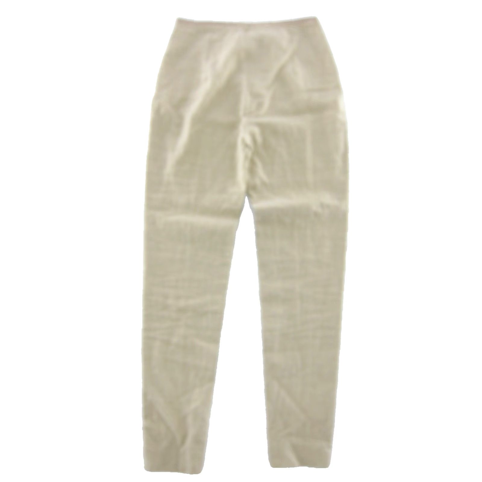 Lanvin VINTAGE Lanvin Ete 2009 Beige Brown Linen Cotton Slim Zipper Ankle Work Pant Women 36/2 Size 26" / US 2 / IT 38 - 2 Thumbnail
