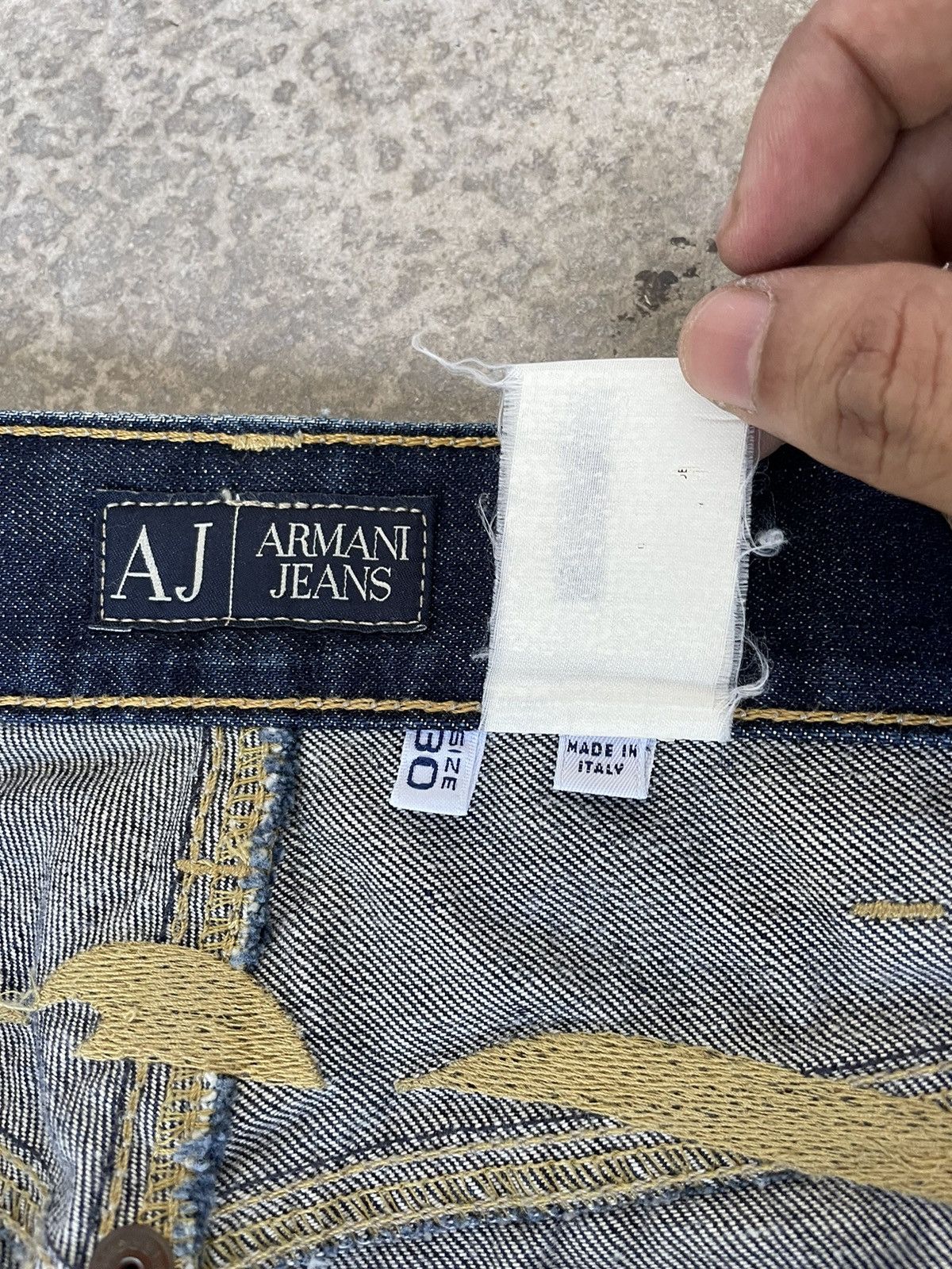 Armani Armani Jeans Indigo 007 Series Distressed Denim Size US 30 / EU 46 - 11 Thumbnail