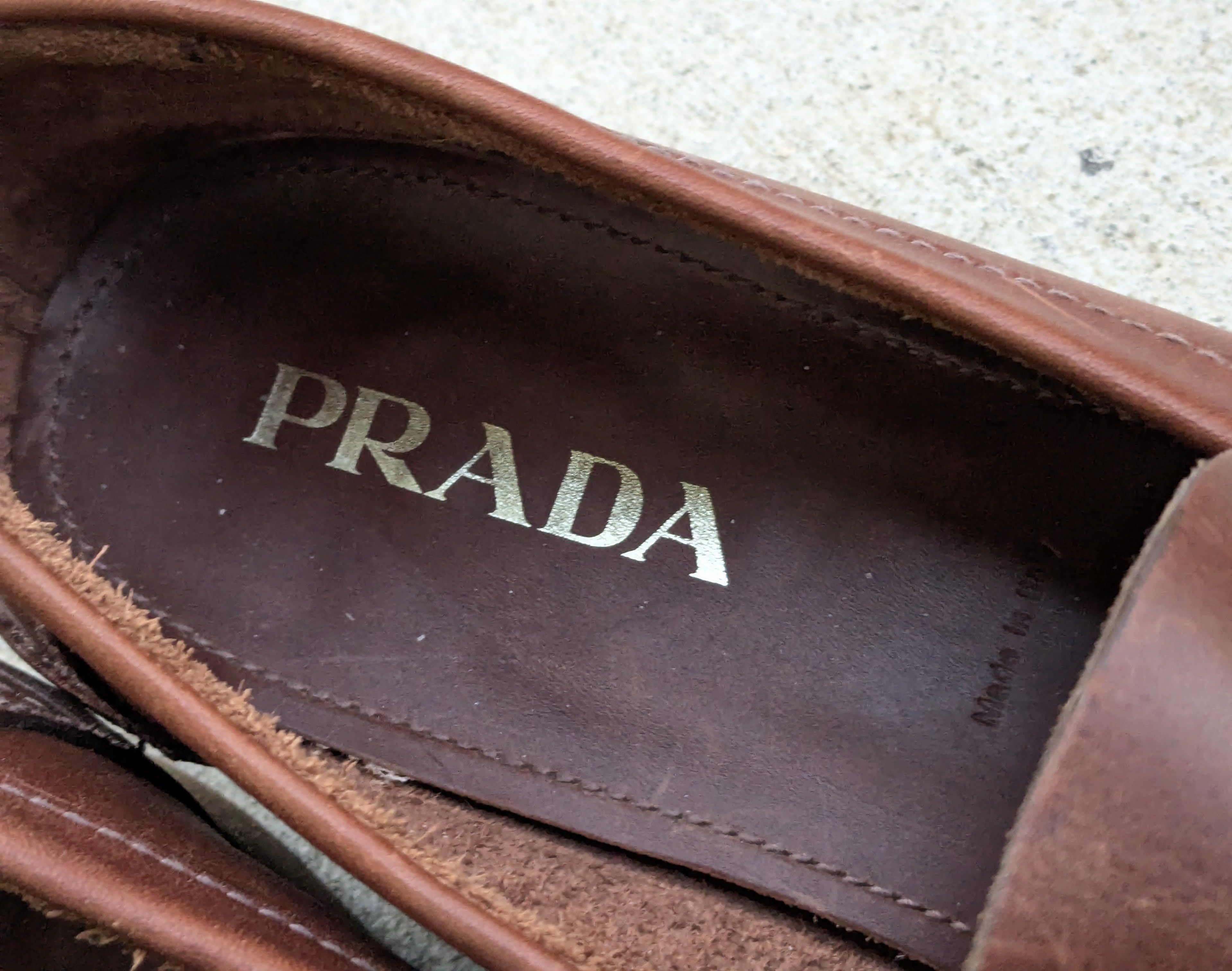 Prada Prada Penny Loafers Brown Leather 10 Slip Ons Italy Tan Size US 10 / EU 43 - 9 Thumbnail