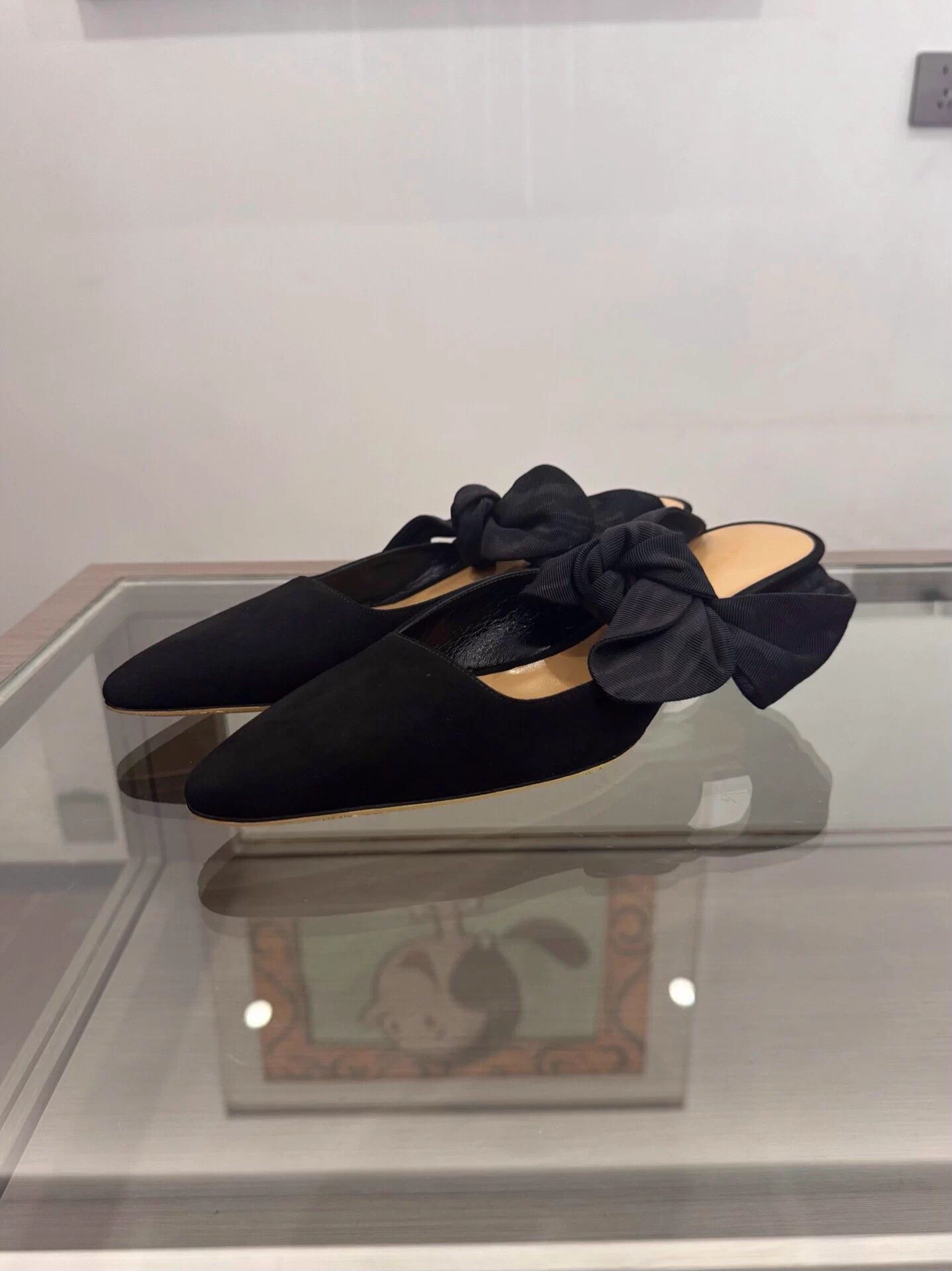 The Row The Row women's black bow 5cm heeled slippers 39EU Size US 8 / IT 38 - 1 Thumbnail