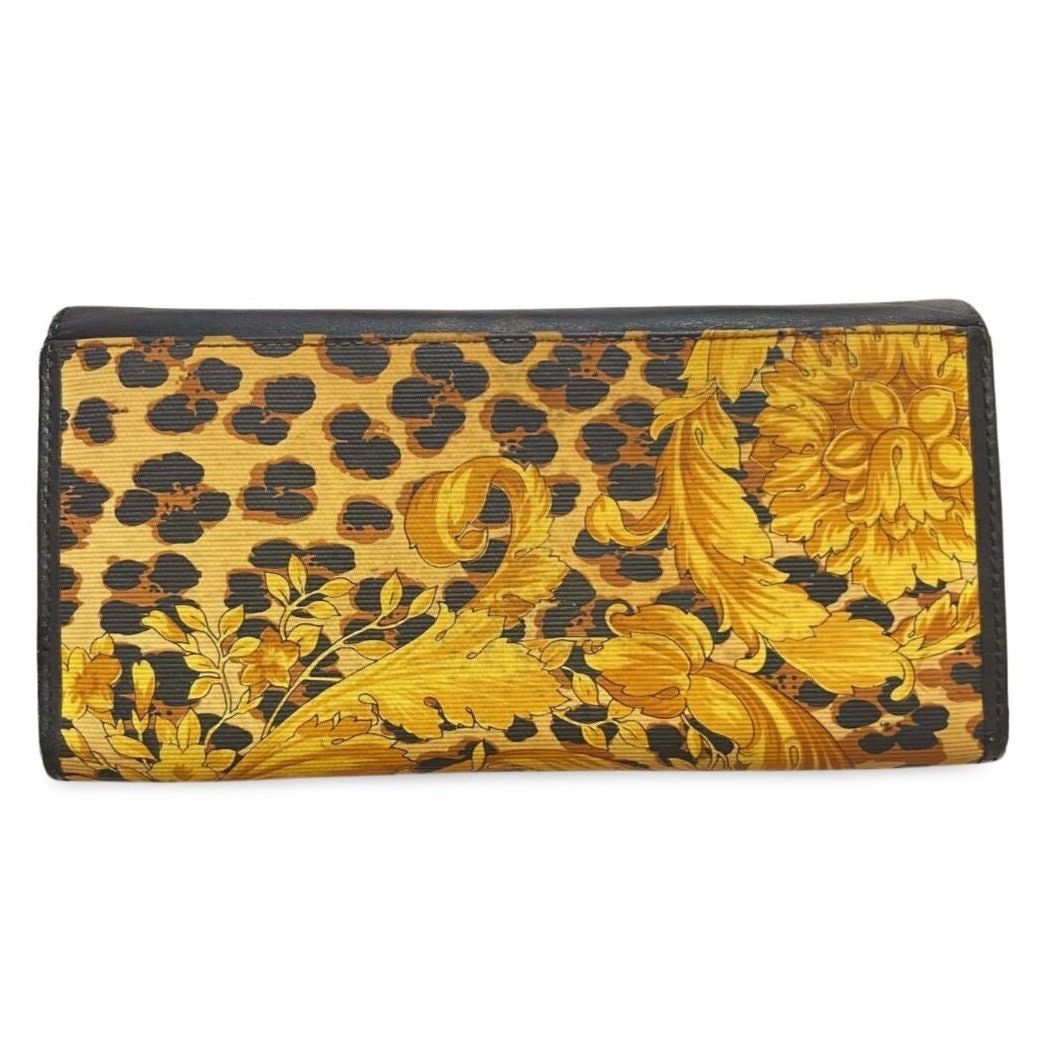 Versace Vintage Gianni Versace leopard and black leather wallet Size ONE SIZE - 2 Thumbnail