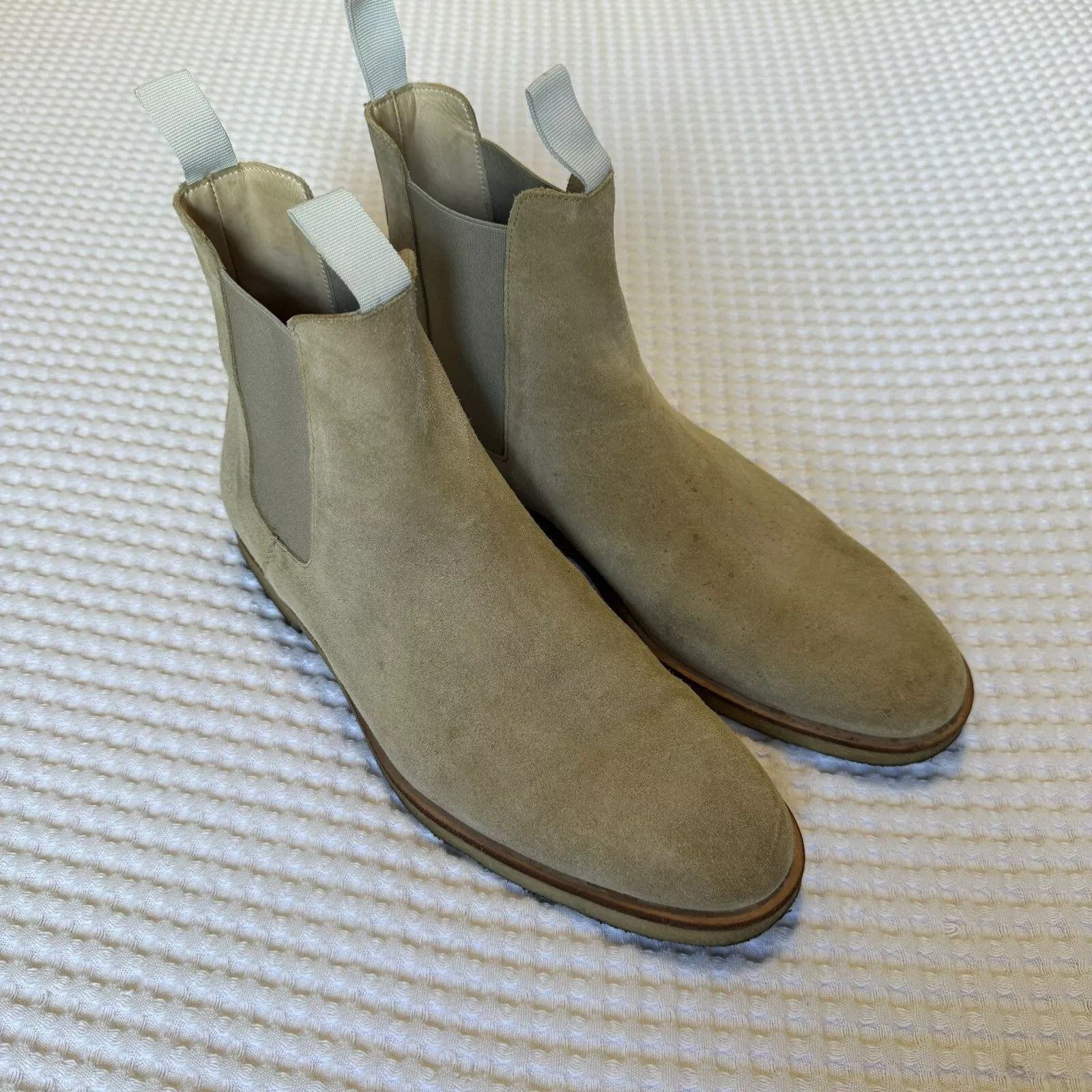 Common Projects Tan Chelsea Boots Size 42 EU