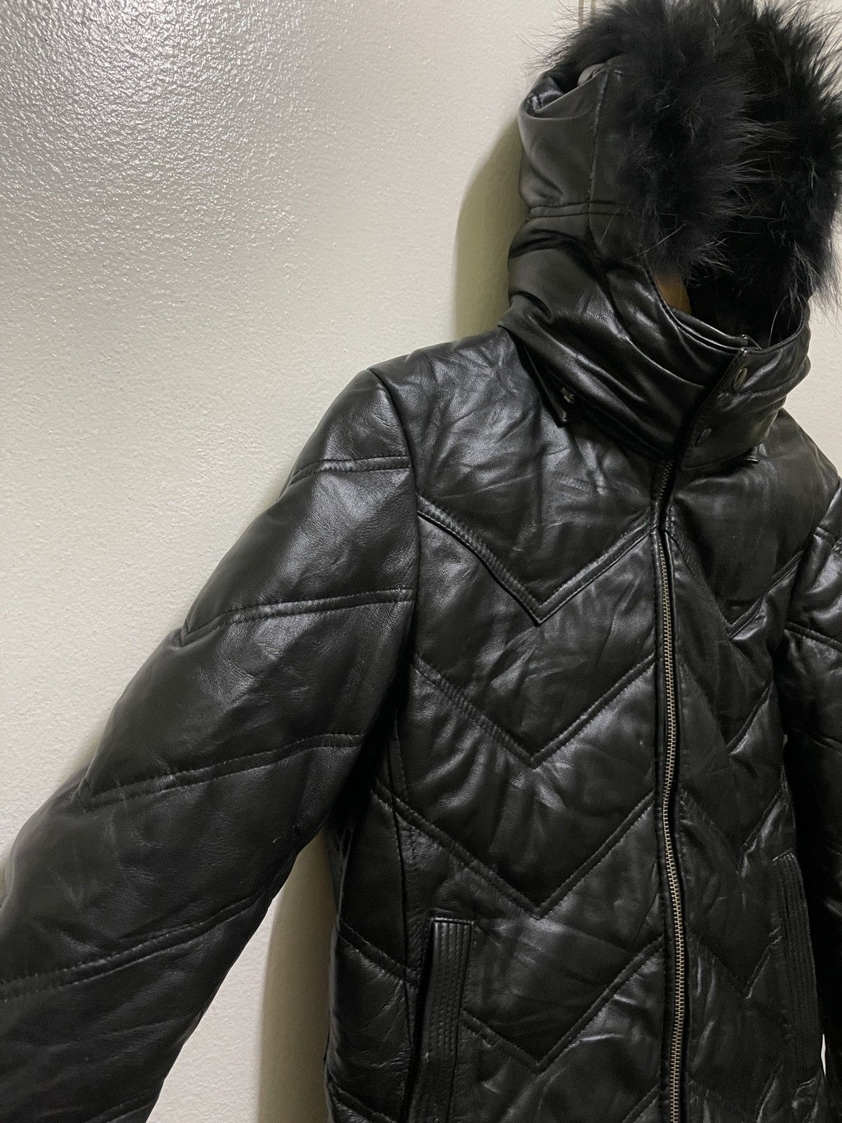 JACKROSE Jackrose Puffer Leather Jacket Attach Fur Hoodie Size US L / EU 52-54 / 3 - 2 Thumbnail