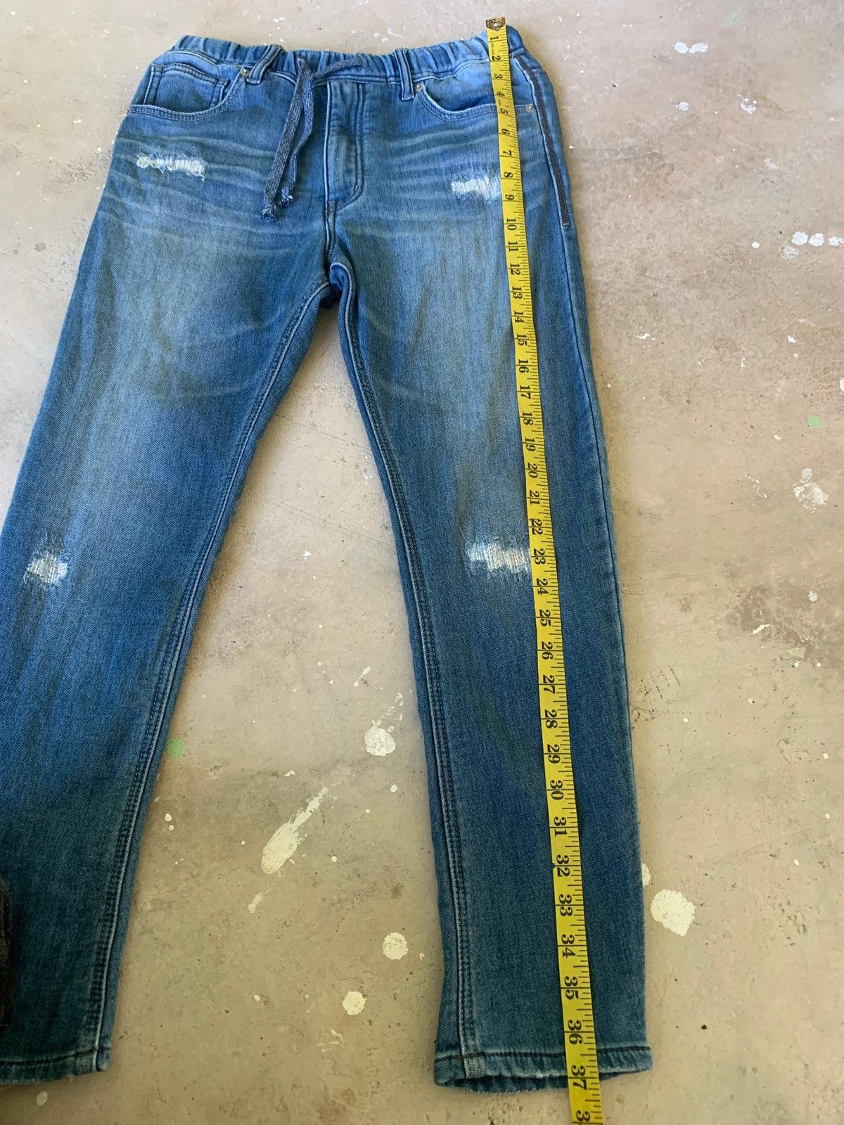 MOUSSY AZUL by Moussy Distressed Drawstring Denim Size US 28 / EU 44 - 14 Thumbnail