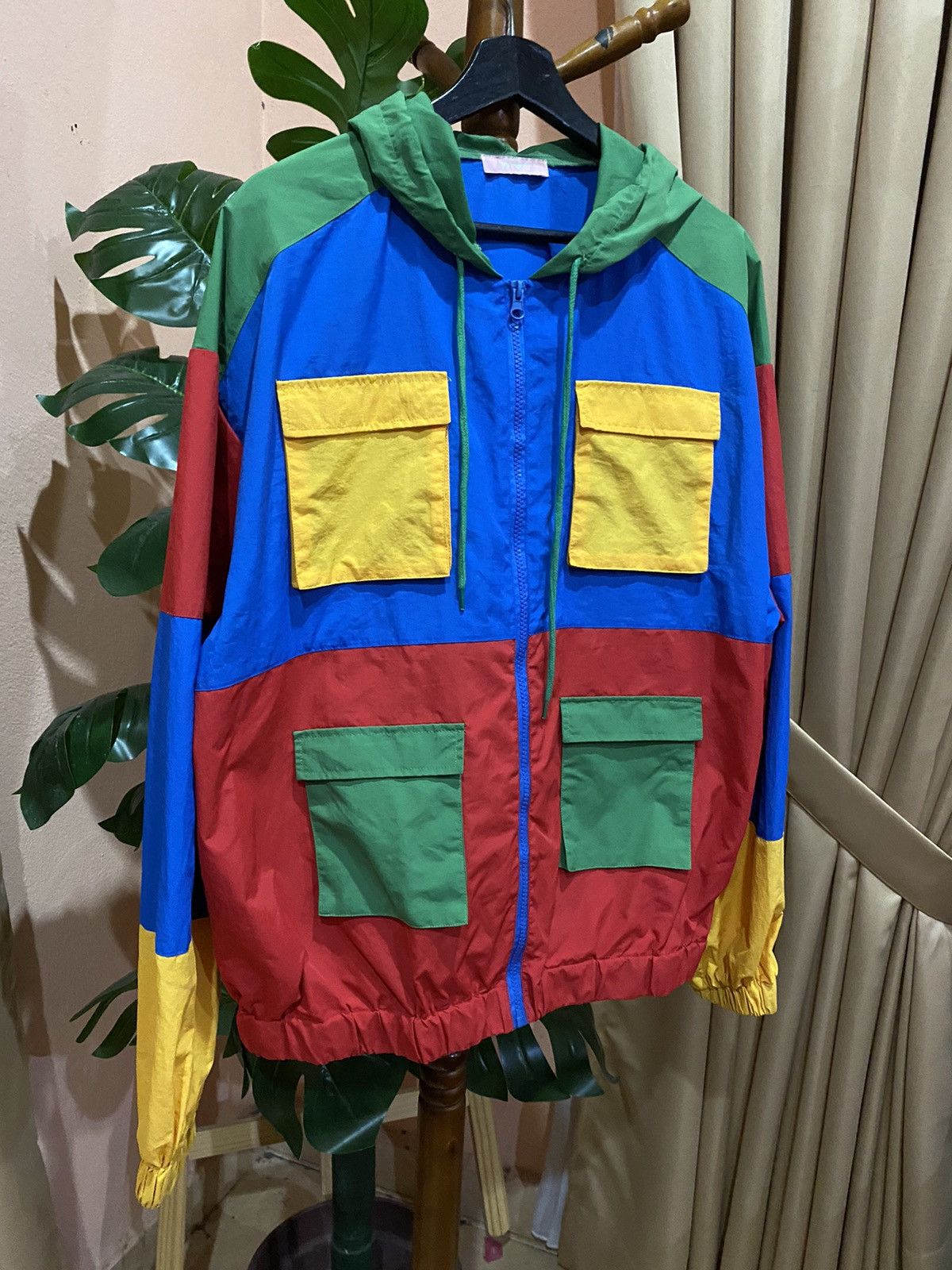 Japanese Brand WEGO Color Block Hooded Jacket - Bold Retro Streetwear Size US L / EU 52-54 / 3 - 4 Thumbnail