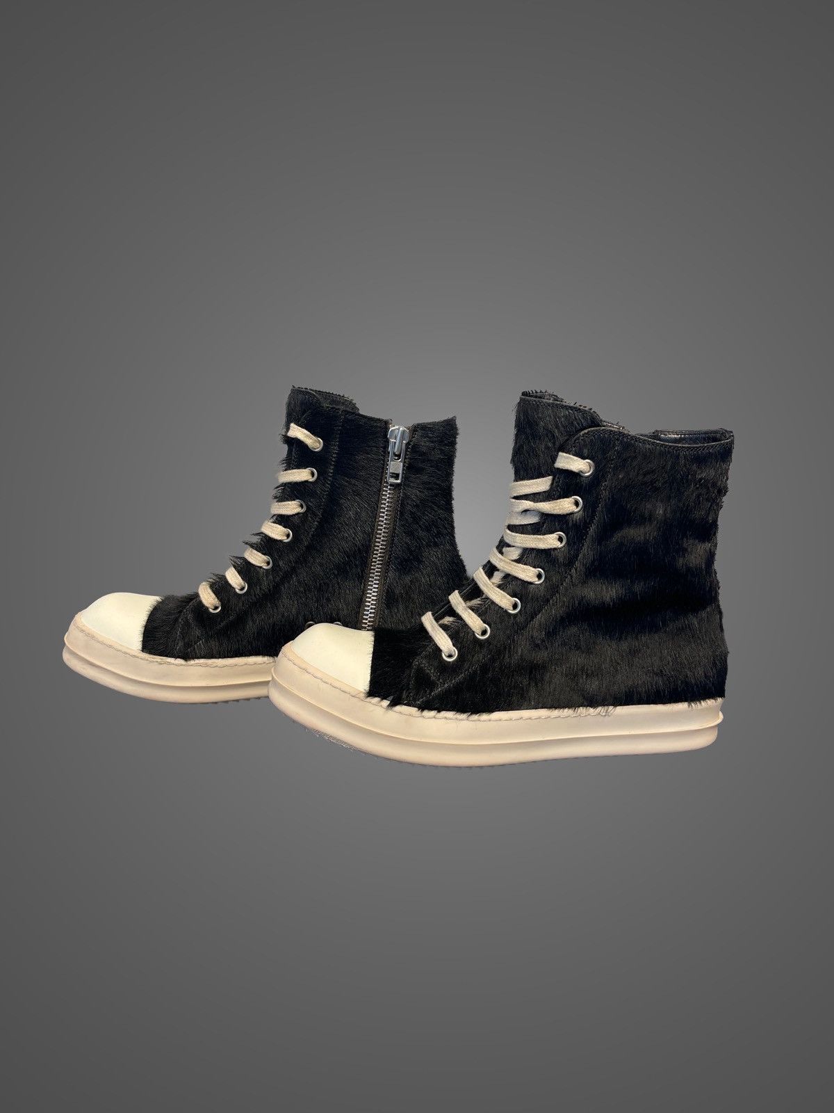 Rick Owens Rick Owens Hi-Top Ponyhair Ramones from AW2015 “Sphinx” Size US 7.5 / EU 40-41 - 3 Thumbnail