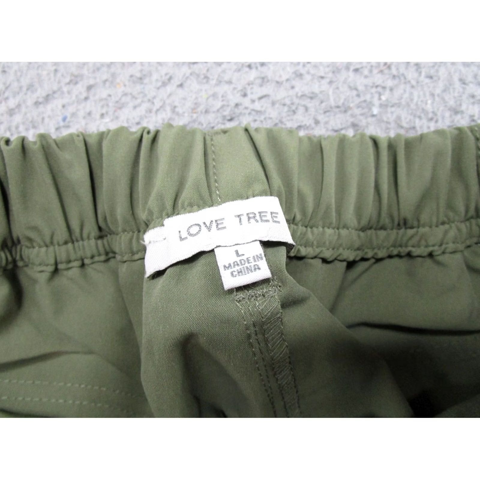 Vintage Love Tree Cargo Pants Baggy Green Elastic Waist Women’s L Size Pants Size 36" / US 14 / IT 50 - 4 Thumbnail