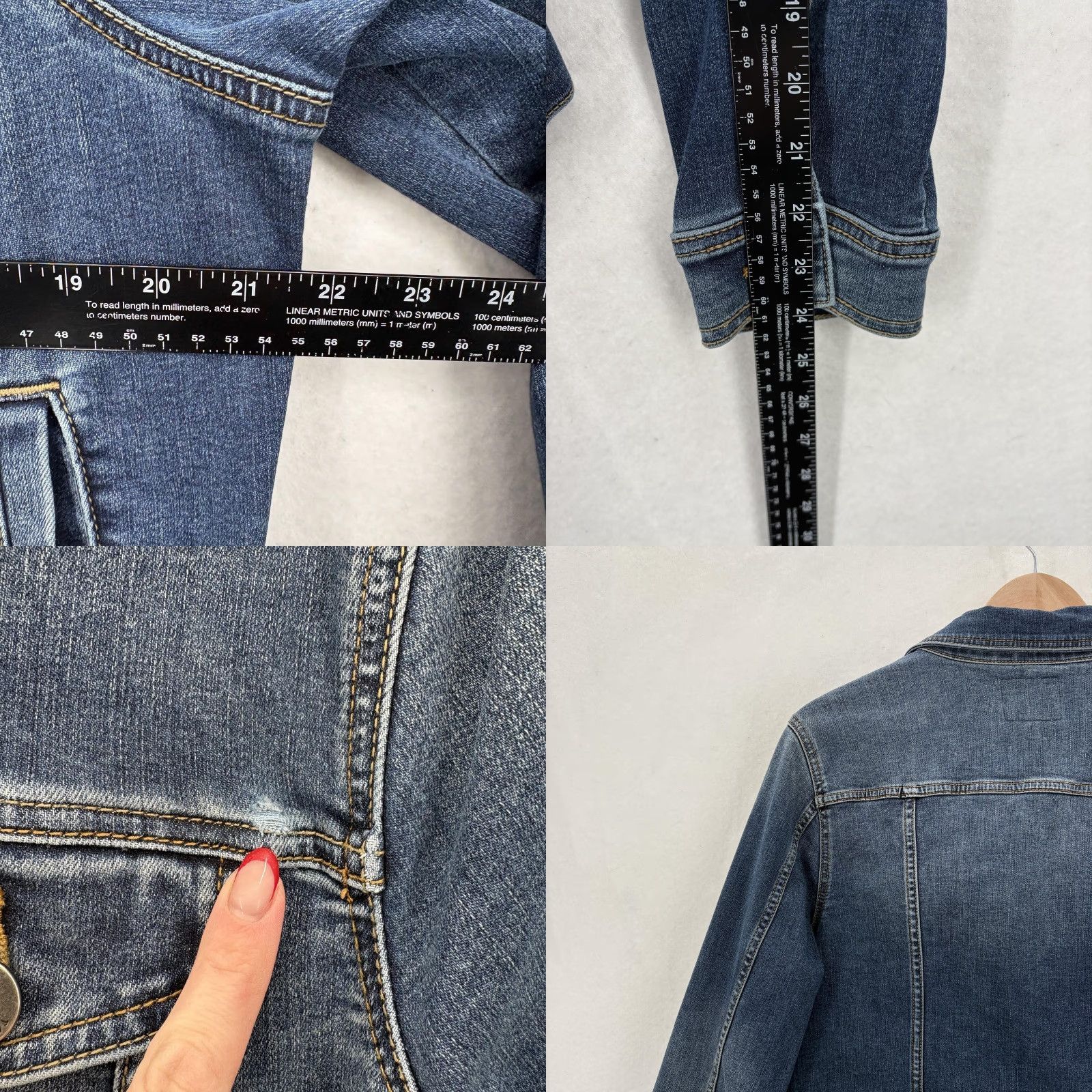 Torrid Torrid Jacket Womens Blue Denim Jean Trucker Stretch Button Front Plus Size 1X Size 40" / US 18 - 8 Thumbnail