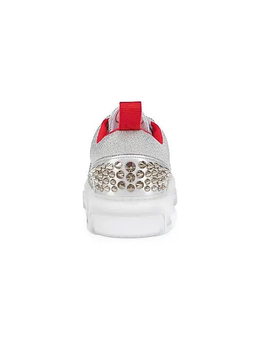 Christian Louboutin oc11z1225 Astroloubi Strass Sneakers in Silver Size US 7 / IT 37 - 3 Thumbnail