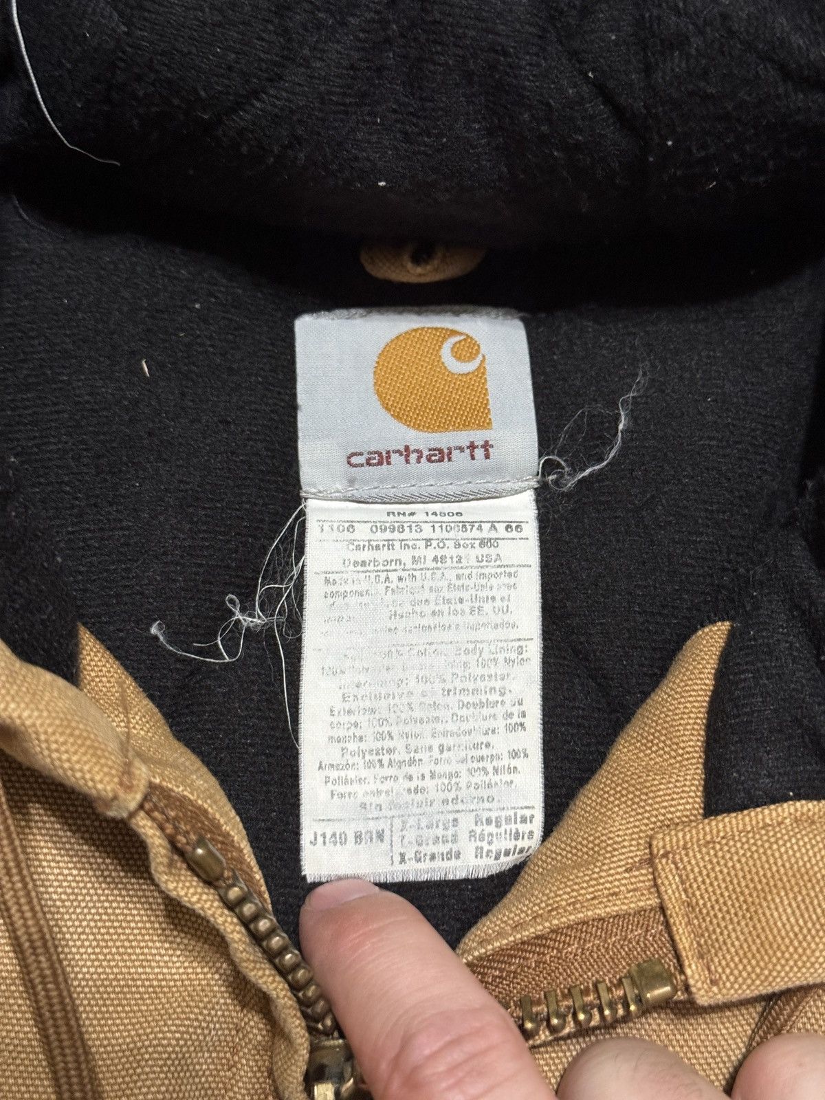 Carhartt Vintage 90s Carhartt J140 Canvas Full Zip Work Wear Jacket Size US XL / EU 56 / 4 - 2 Thumbnail