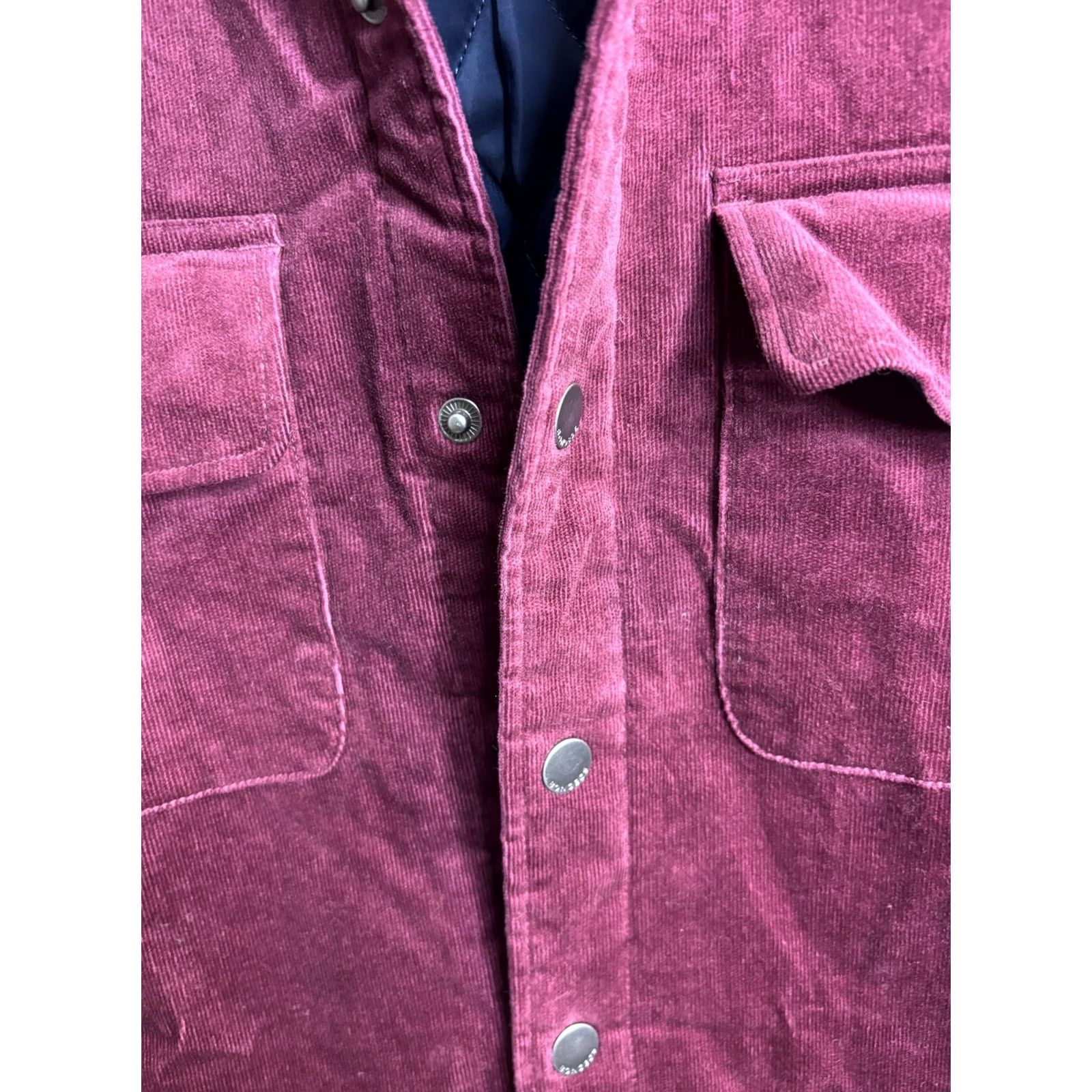 Bonobos Bonobos Mens XS Corduroy Jacket Maroon Quilted Lined Snap Front Shacket Pockets Jacket Mens XS Maroon Quilted Lined Pockets Bonobos Corduroy Jacket Size US XS / EU 42 / 0 - 4 Thumbnail