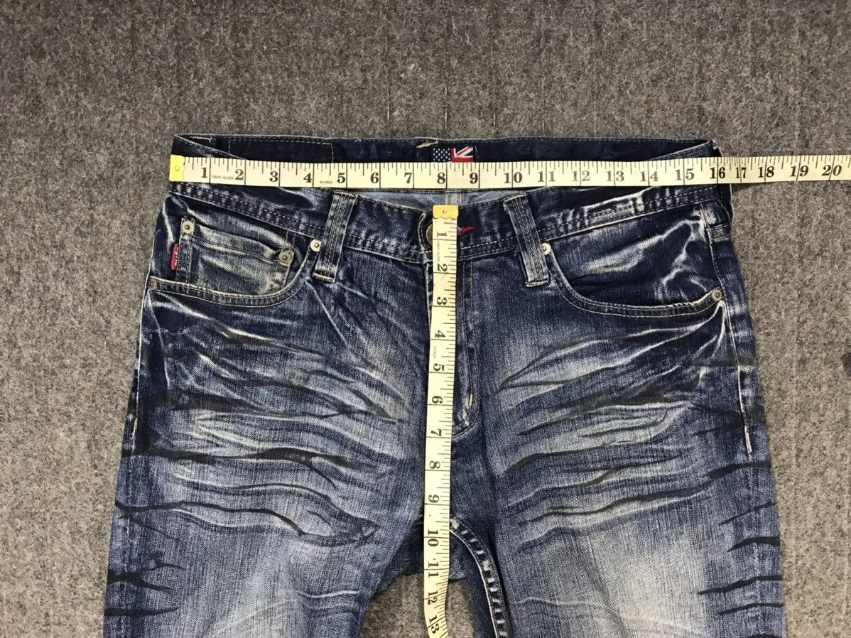 Japanese Brand Hype 90s Lyric Whisker Indigo Denim Straight Cut Size US 33 - 11 Thumbnail