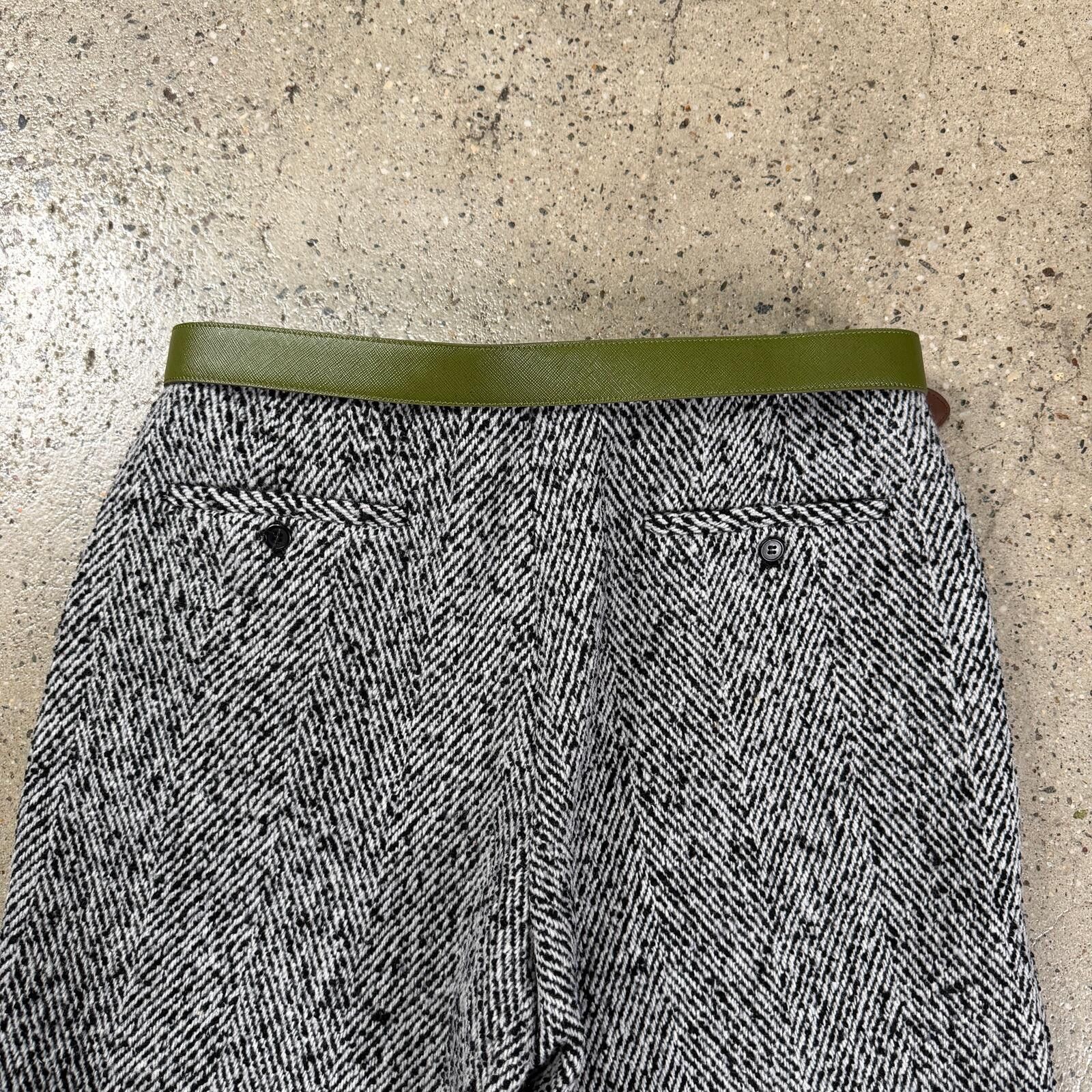 Prada Prada Wool Blend Pants w/ Attachable Belt Size 36" / US 14 / IT 50 - 3 Thumbnail