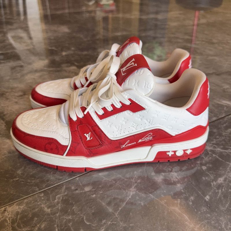 Louis Vuitton Louis Vuitton Leather Lace-Up Street Style Sneakers 0079 Size US 8 / EU 41 - 1 Thumbnail