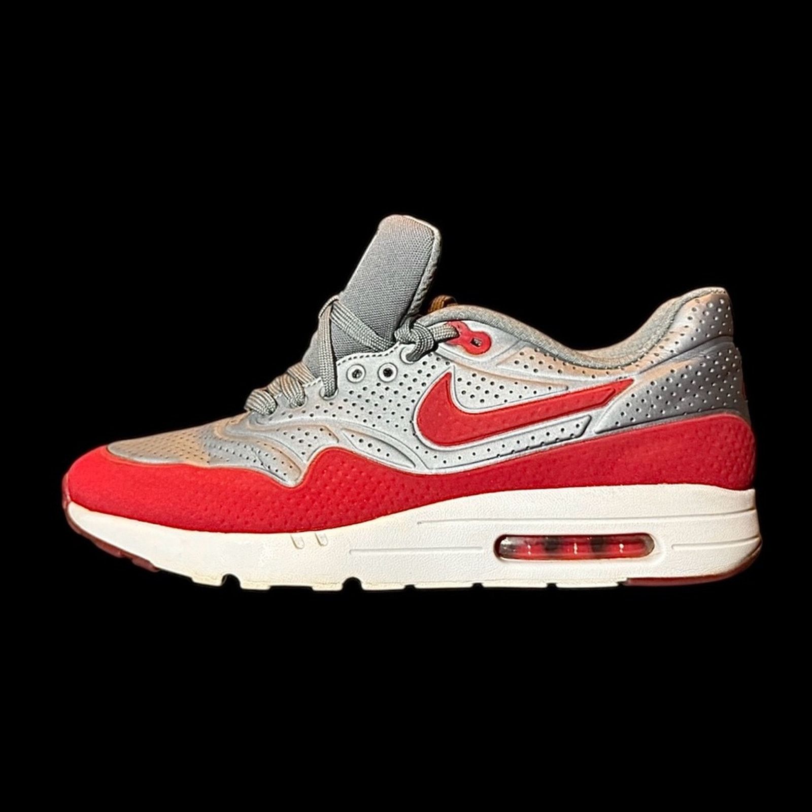 Nike Nike Air Max 1 Ultra Moire Gym Red Metallic Grey Size US 9 / EU 42 - 1 Thumbnail