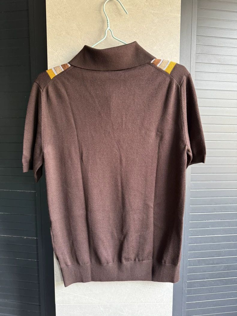 Amiri Amiri logo brown striped polo short sleeve Size US S / EU 44-46 / 1 - 5 Thumbnail