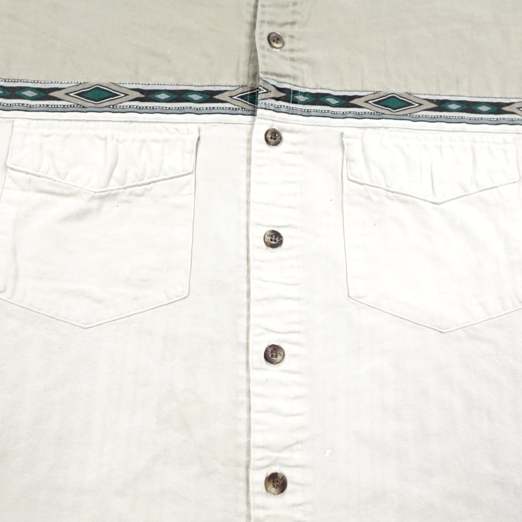 Vintage VINTAGE Panhandle Slim Shirt XL Gray Aztec Striped Button-Up Long Sleeve Western Mens Size US XL / EU 56 / 4 - 3 Thumbnail