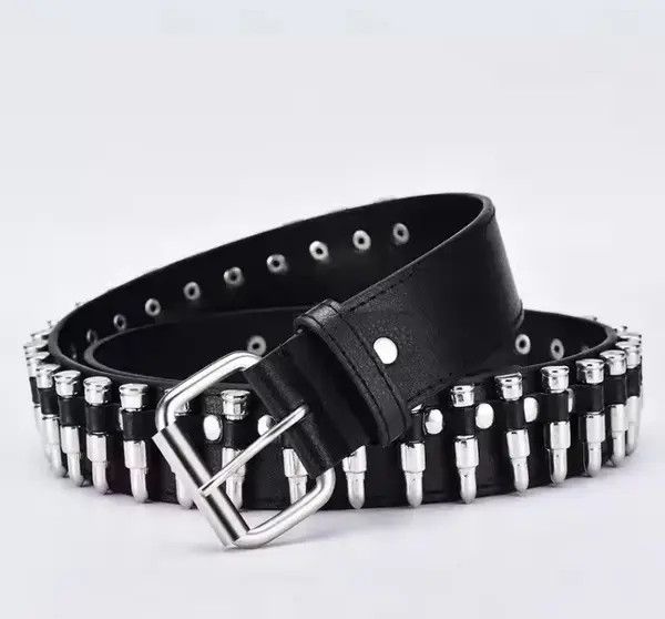 Japanese Brand Hitomi x Maria bullet punk pu leather belt Size 32 - 6 Thumbnail