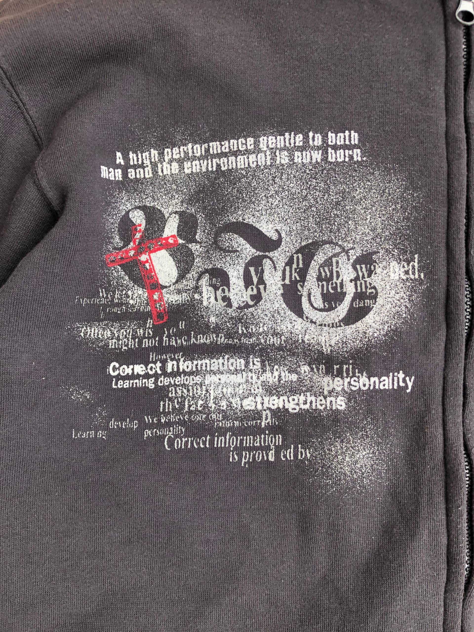If Six Was Nine 2000s Beaumont Carr Poem Zip Hoodie Vkei Y2k Size US L / EU 52-54 / 3 - 6 Thumbnail