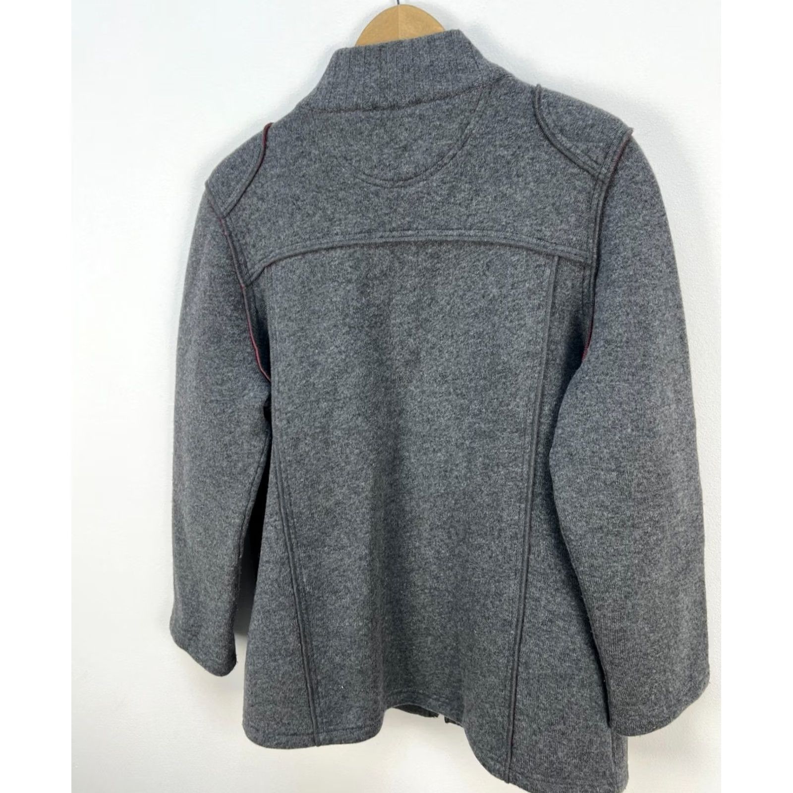 Saint James VINTAGE Saint-James Wool Blend Jacket Snap Front Utility Pockets Womens Size GB 16 US 12 Size L / US 10 / IT 46 - 4 Thumbnail