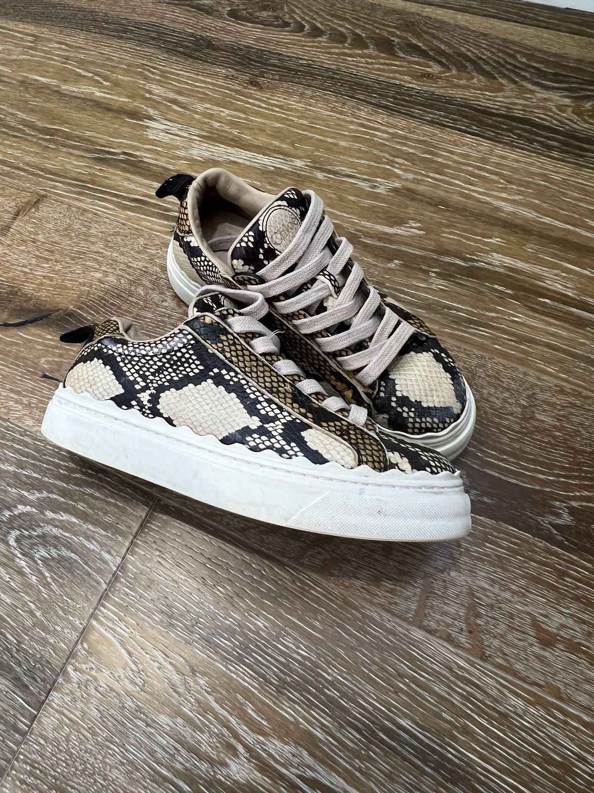 Chloe Chloe leather snakeprint shoes Size US 5 / IT 35 - 1 Thumbnail