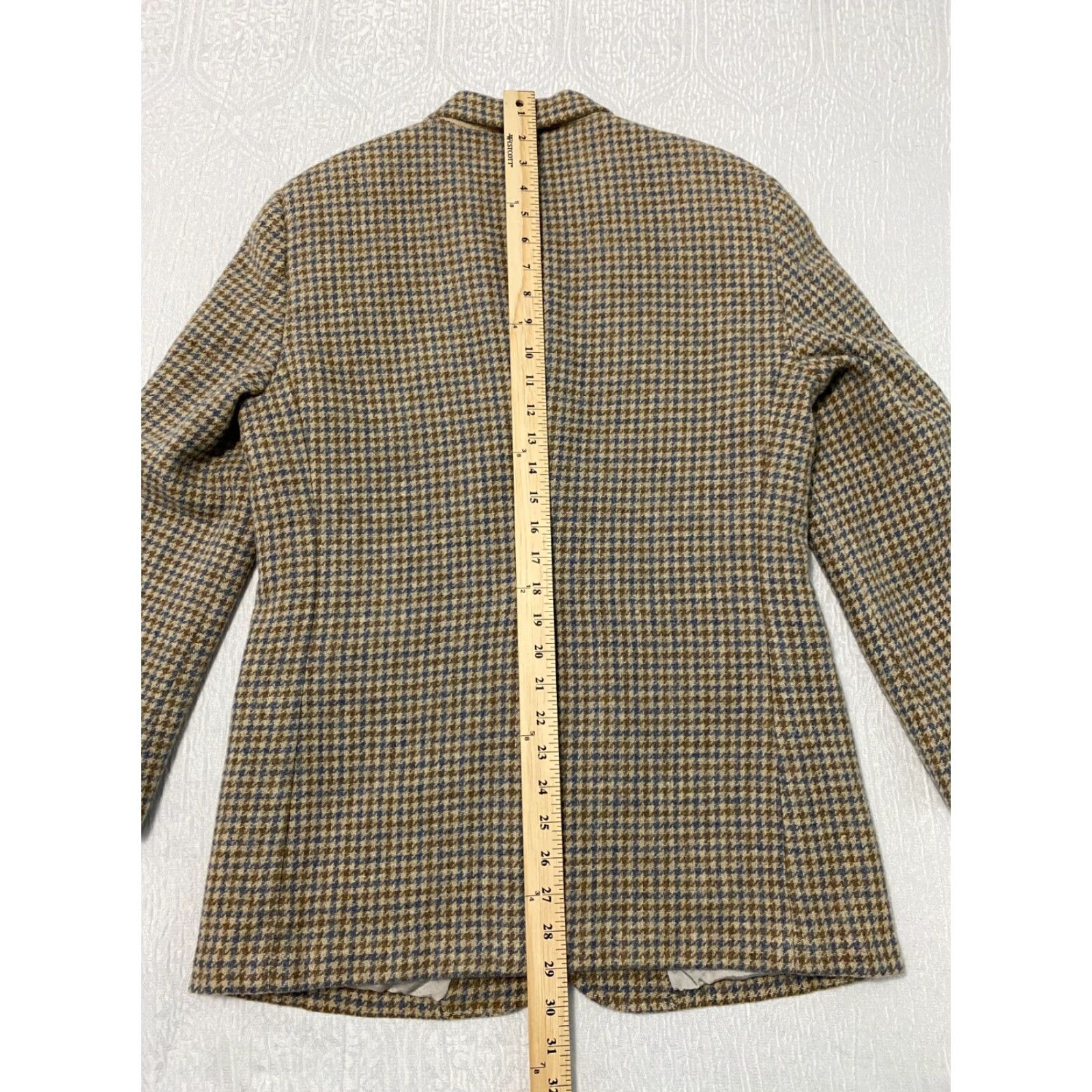 Hart Schaffner Marx VINTAGE Hart Schaffner Marx Brown Plaid Blazer Coat J Svoboda Sons Men's Store Mens 40 Brown Plaid Blazer Coat Vintage Hart Schaffner Marx Size 40R - 6 Thumbnail