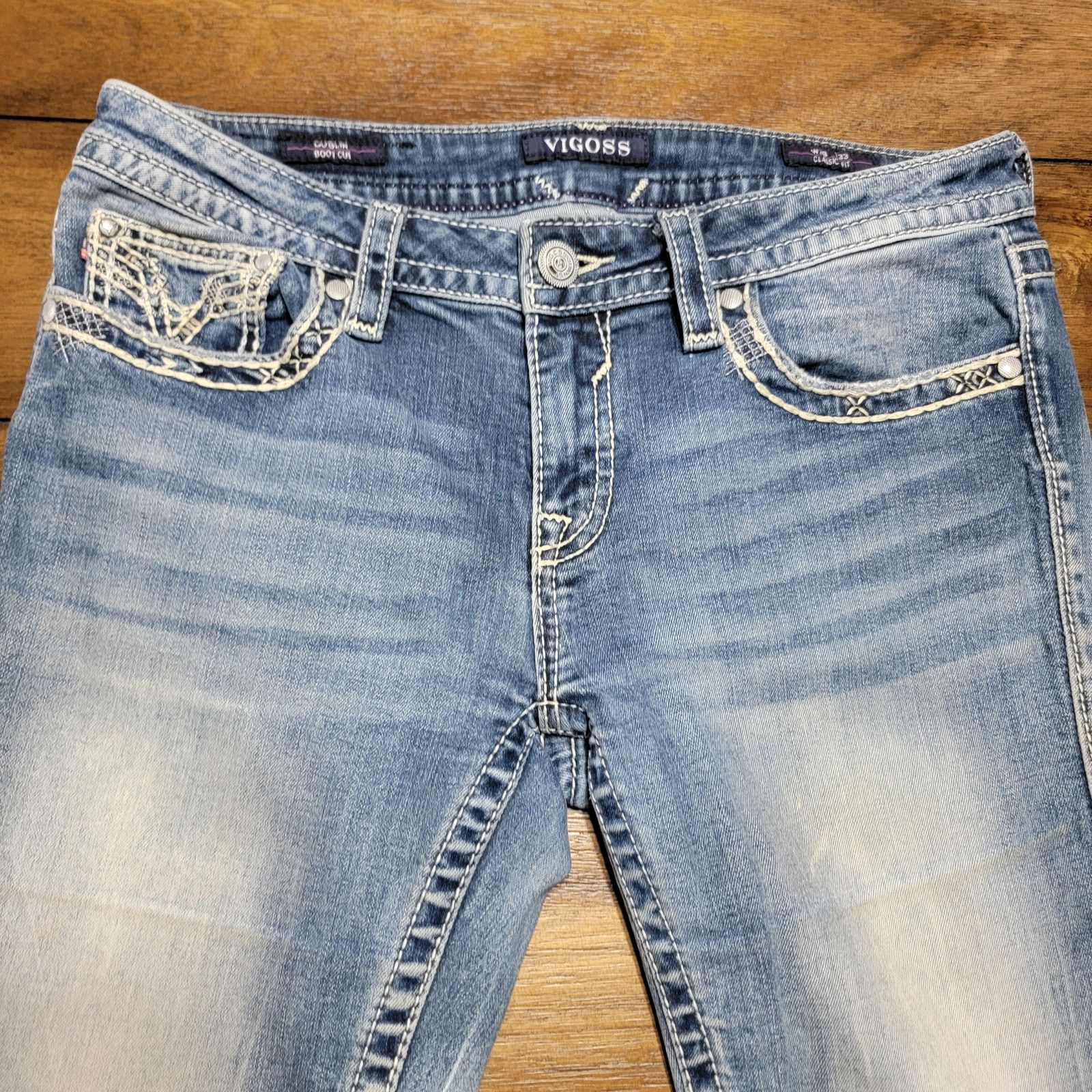 Other Vigoss Classic Boot Cut w/ Bling Back Pockets - Size W29 L33 Size 29" - 2 Thumbnail