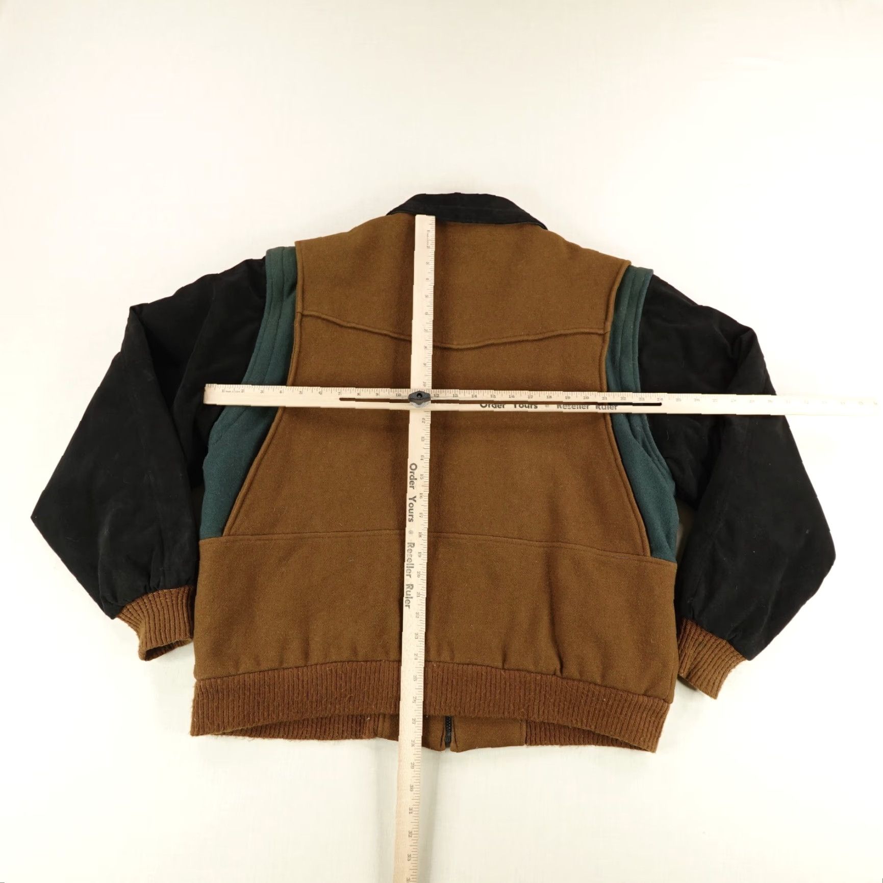 Vintage VINTAGE Cripple Creek Jacket Mens XL Brown Wool Mid-Length Quilted Full Zip Insulated Lined Pockets Western Cowboy 90s Mens Size US XL / EU 56 / 4 - 7 Thumbnail