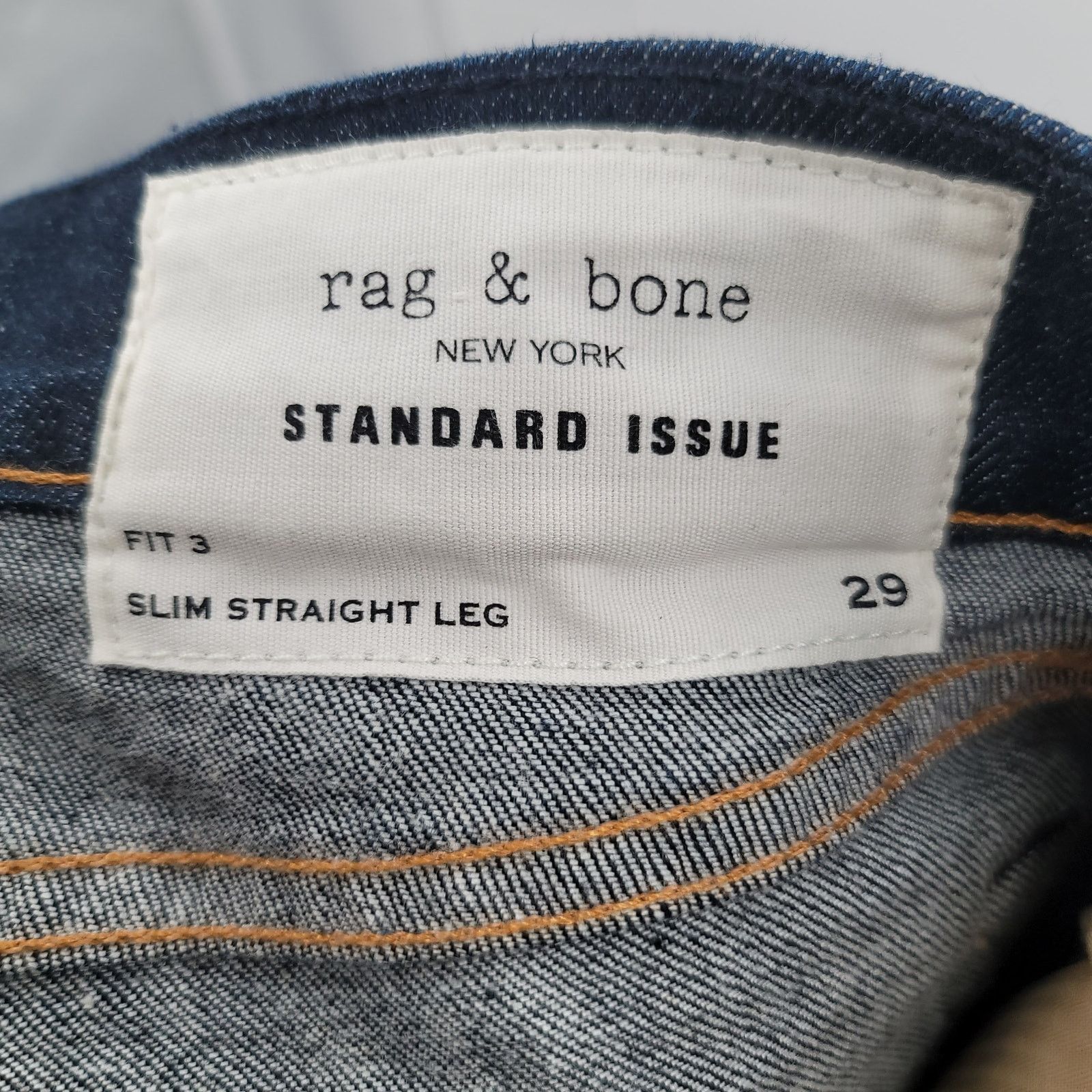 Rag & Bone rag & bone FIT 3 Slim Straight Leg Jeans Size 29 Button Fly Size US 29 - 5 Thumbnail