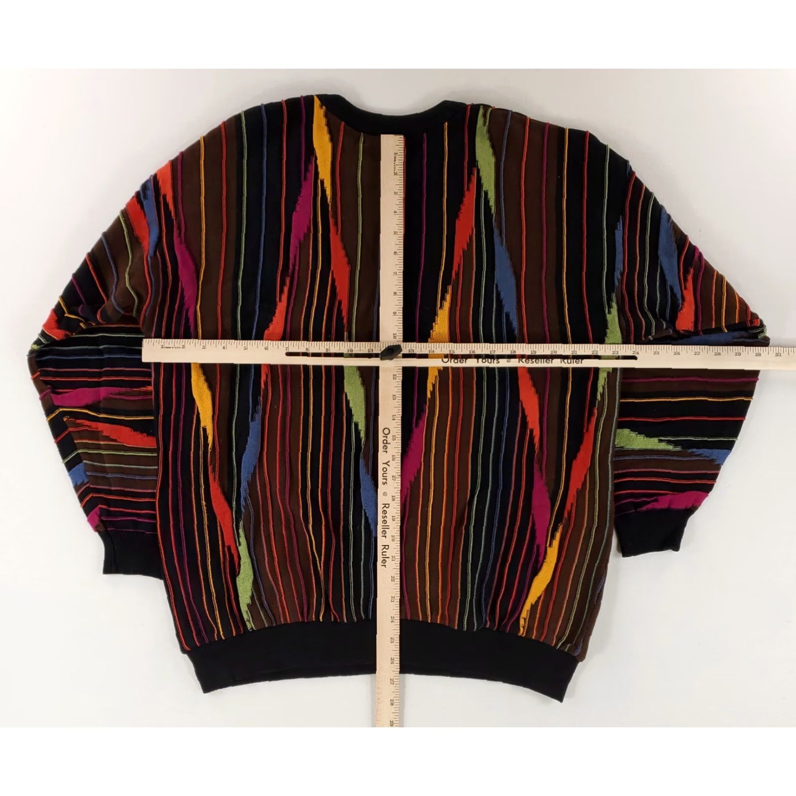 Jim Thompson Norm Thompson Tundra Sweater Coogi-Style 3D Textured Mens XL Multicolor Pullover Biggie Cosby Shirt? Size US XL / EU 56 / 4 - 7 Thumbnail