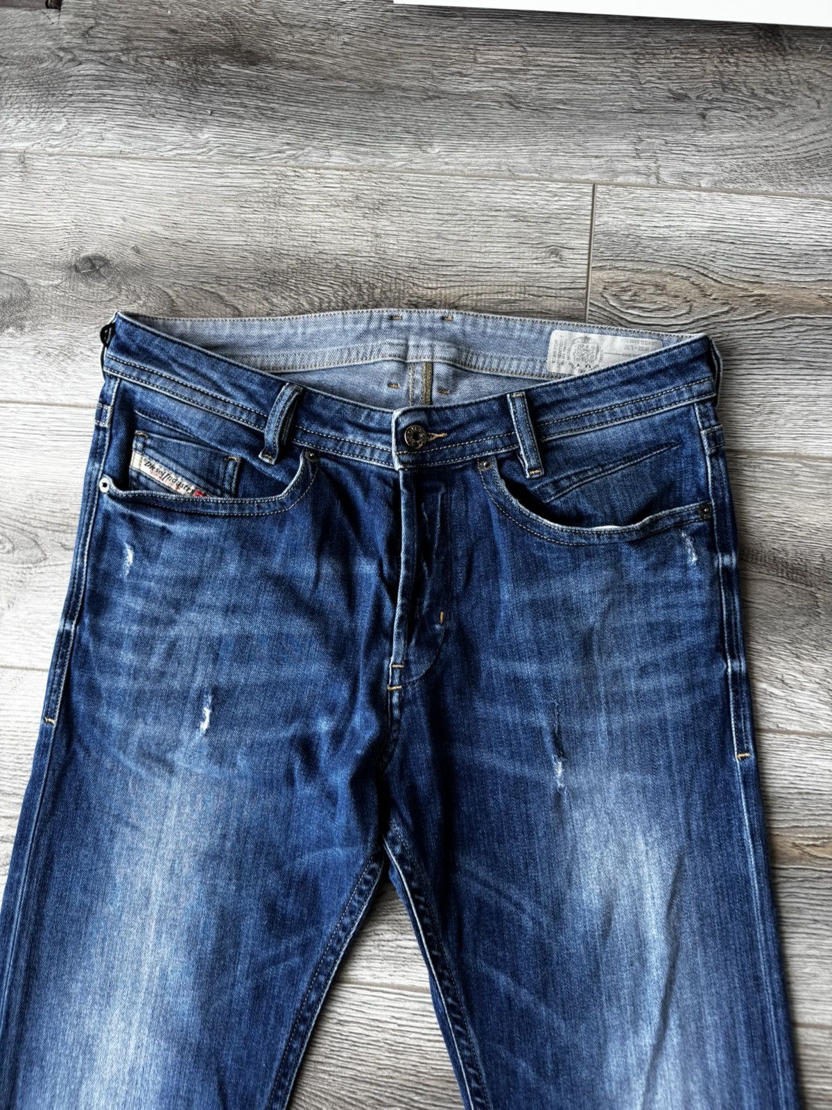 Diesel Diesel Akee Men's Blue Faded Jeans Size US 32 / EU 48 - 8 Thumbnail