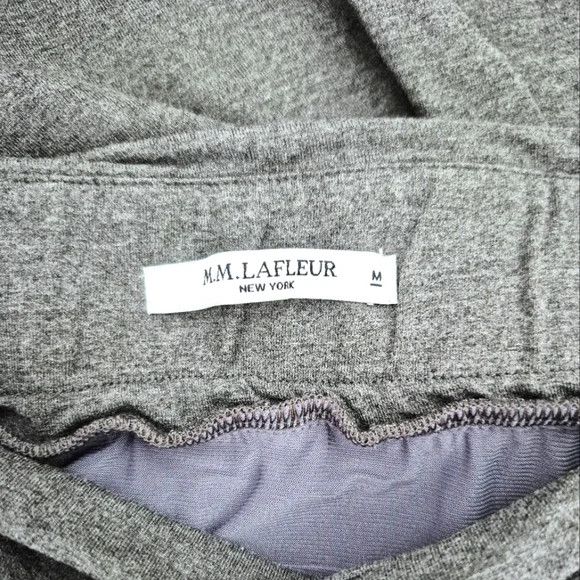 M.M.LaFleur Soho Charcoal Melange Ruched Skirt Fall Party Spring Work Size 28" / US 6 / IT 42 - 7 Thumbnail