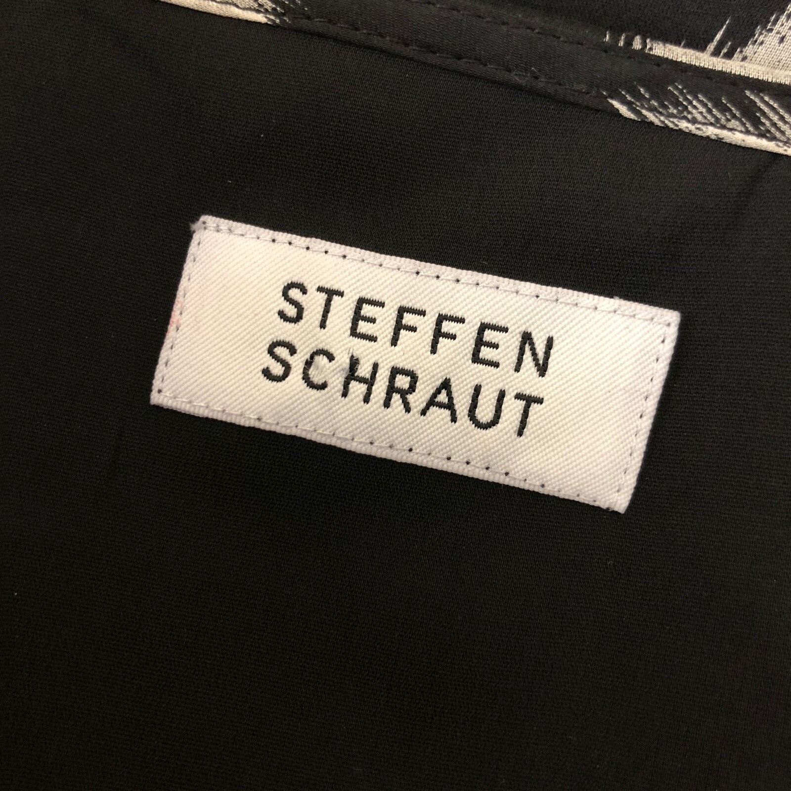 STEFFEN SCHRAUT Steffen Schraut A Line Dress Silk Chevron Striped Gray Black Size M / US 6-8 / IT 42-44 - 3 Thumbnail
