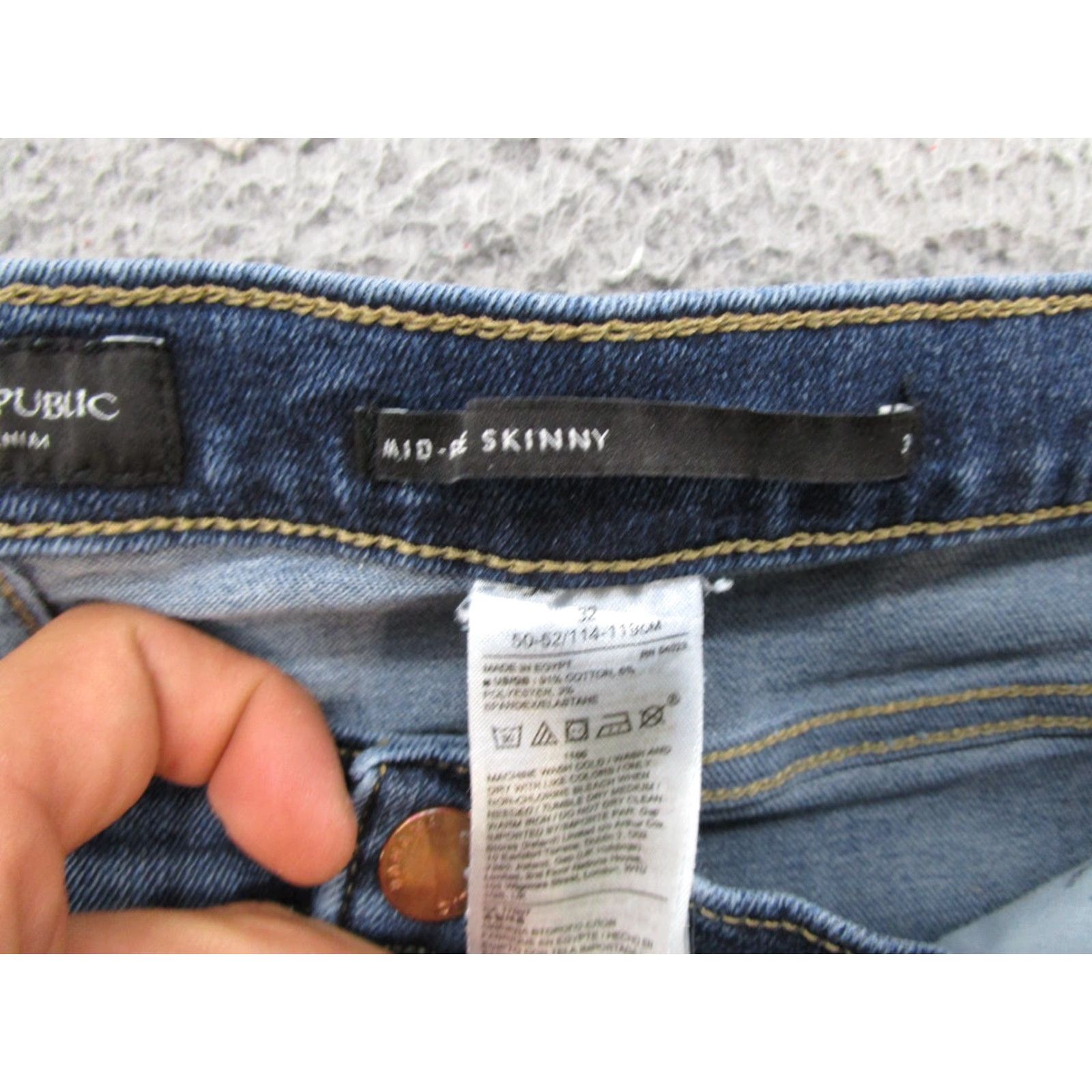 Banana Republic Banana Republic Jeans Skinny Dark Wash Denim Jeans Stretch Size 32 Women Size 24" / US 00 / IT 34 - 5 Thumbnail