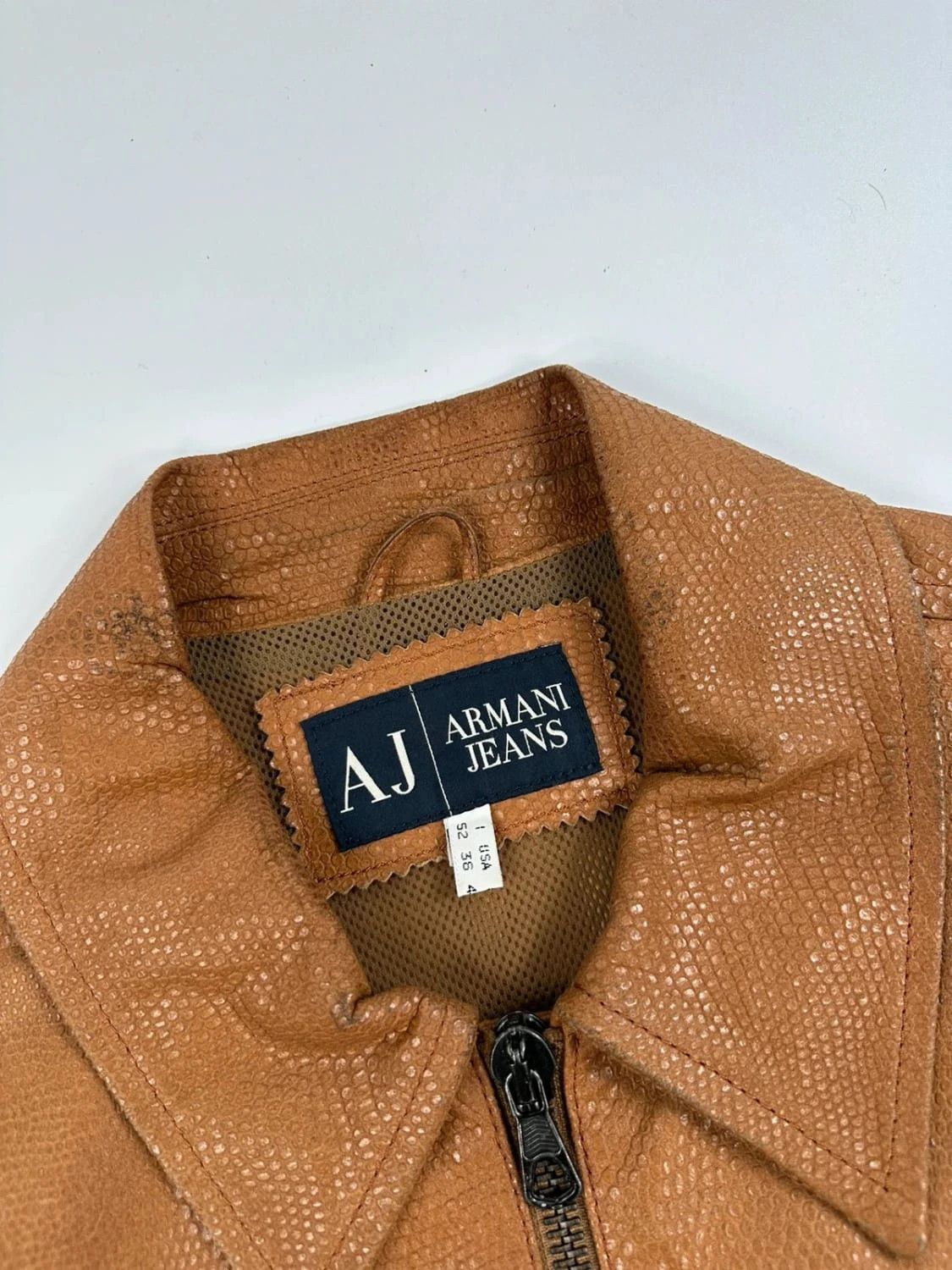 Armani Armani 00's Croco brown leather Jacket Size US M / EU 48-50 / 2 - 3 Thumbnail