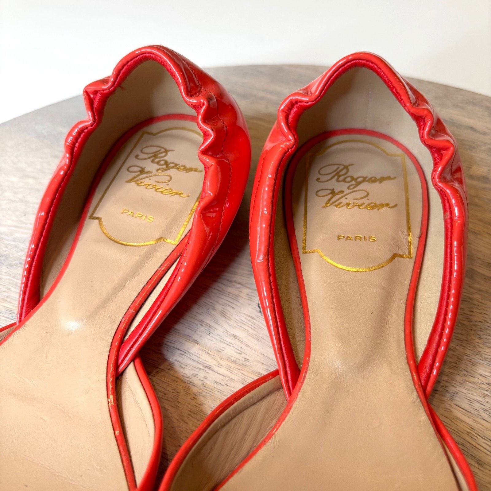 Roger Vivier Roger Vivier Women's Red Orange Ballet Flats Italy US Size 5 Size US 5 / IT 35 - 6 Thumbnail